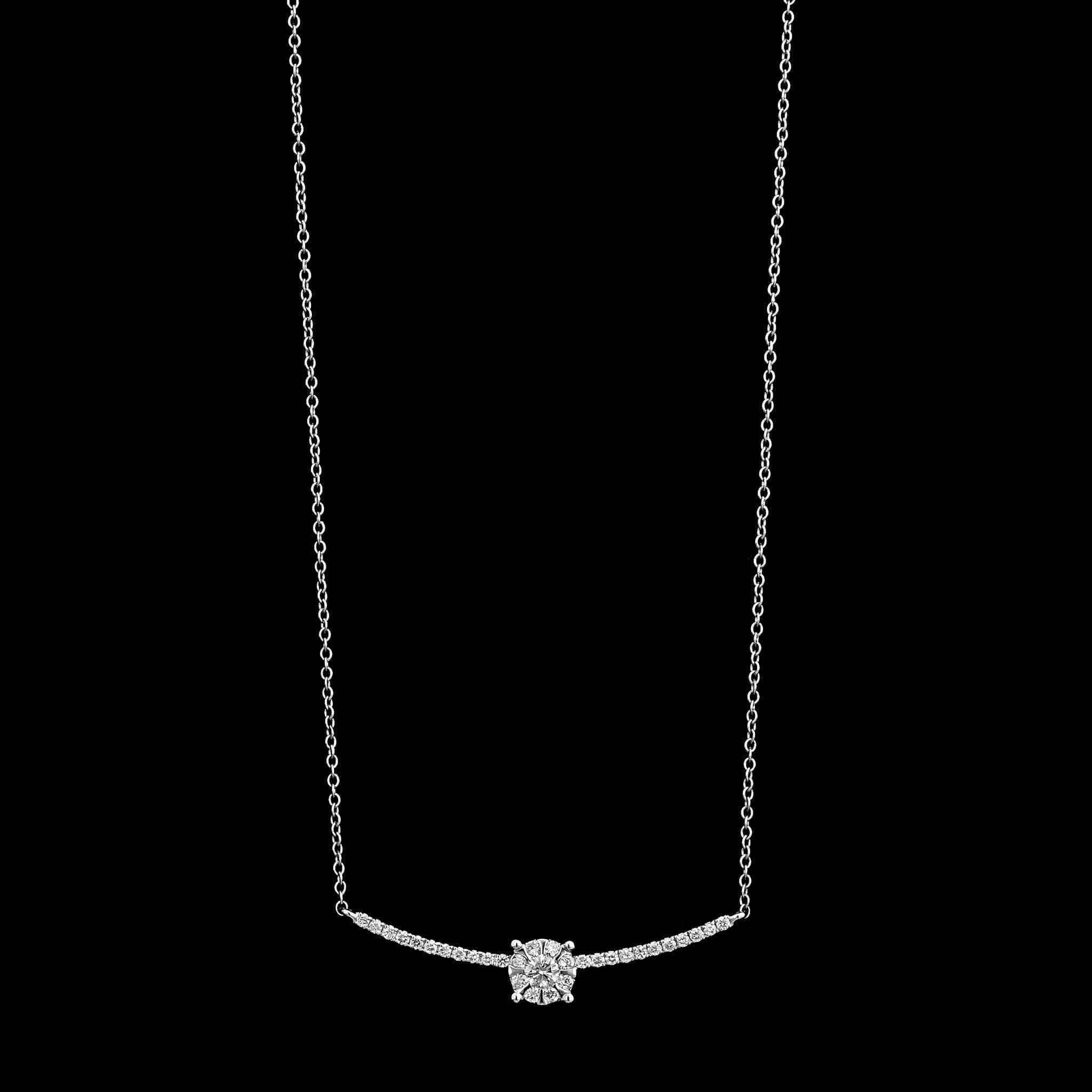 18K White Gold Estate Diamond Necklace