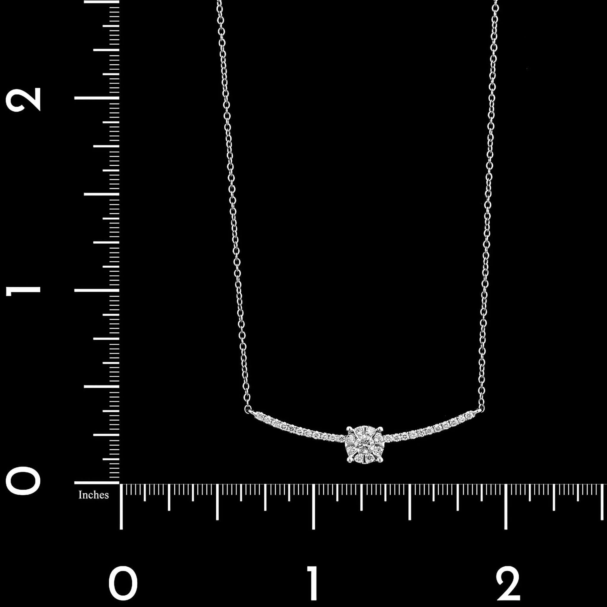 18K White Gold Estate Diamond Necklace - Image 4