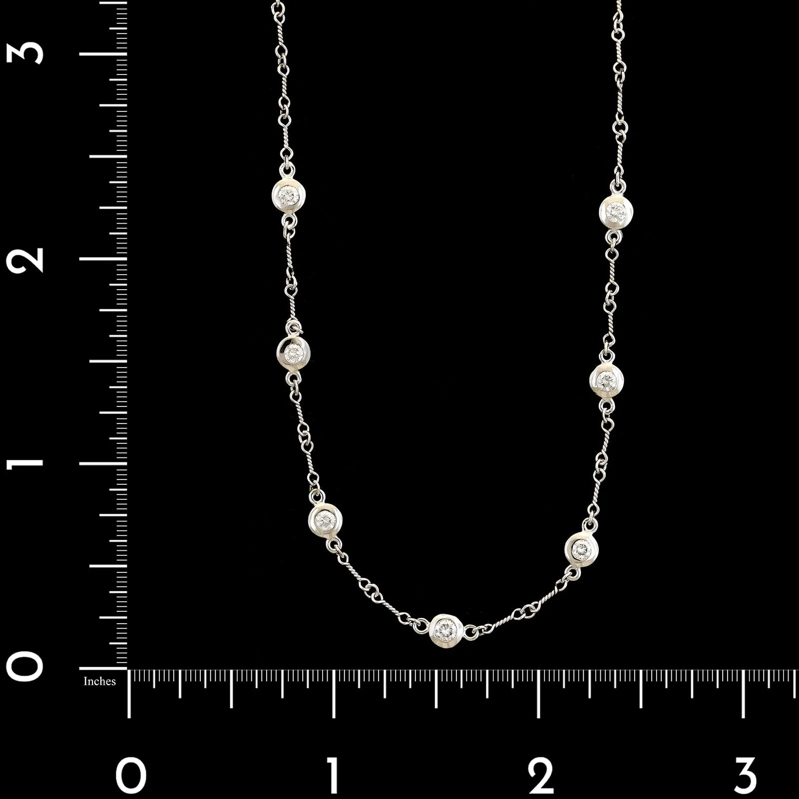 18K White Gold Estate Diamond Necklace - Image 4