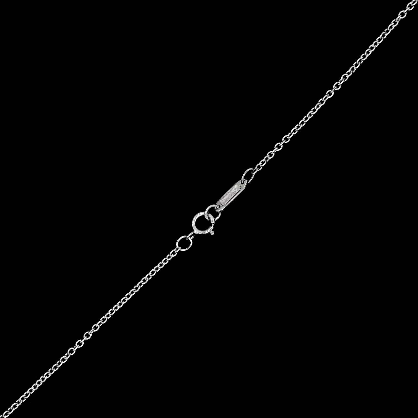 18K White Gold Estate Diamond Pendant Necklace - Image 3