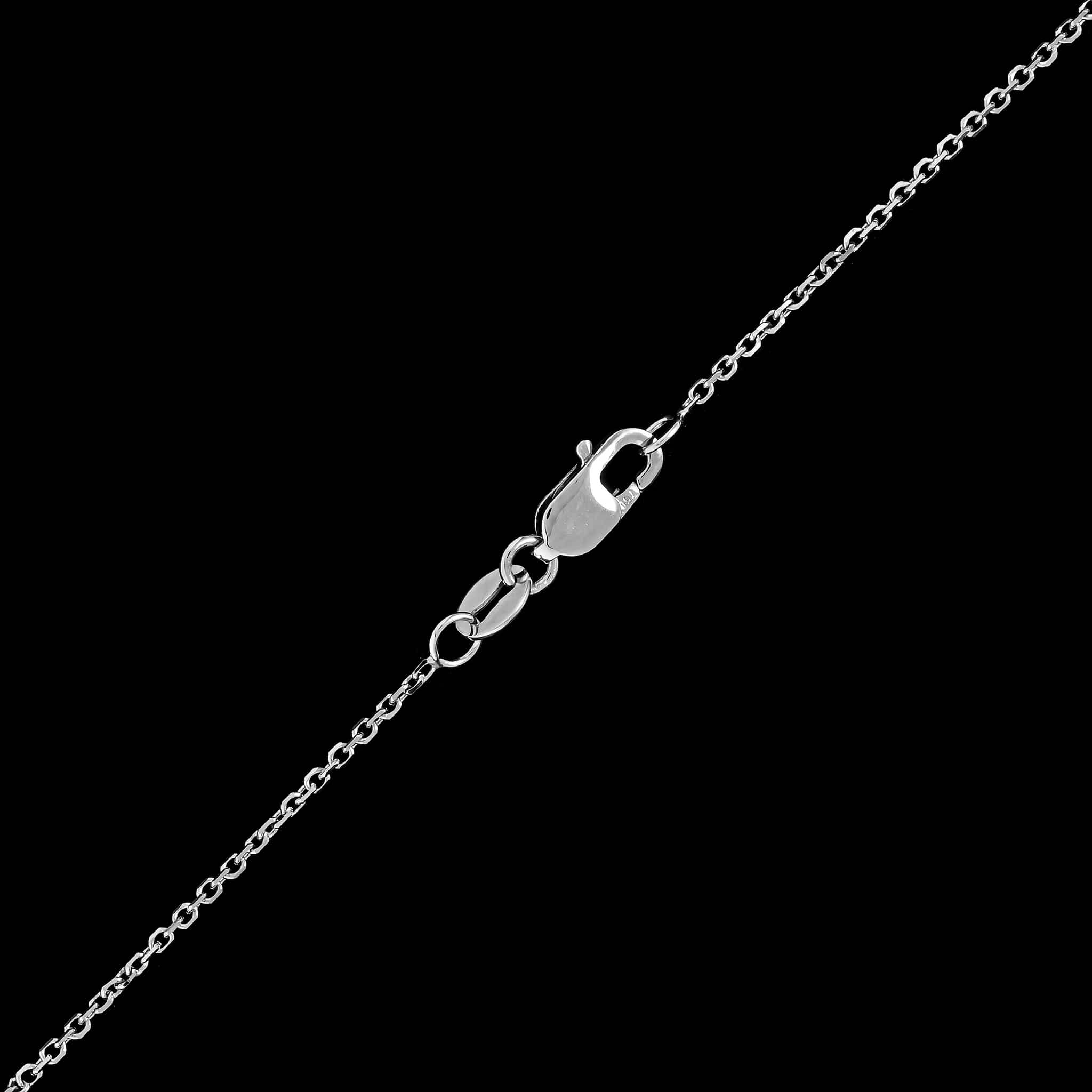 18K White Gold Estate Diamond Pendant Necklace - Image 3