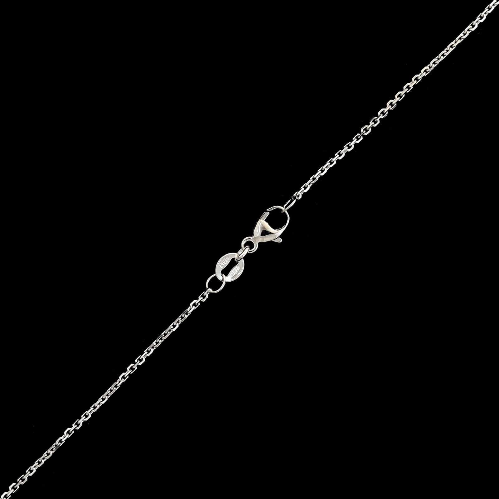 18K White Gold Estate Diamond Pendant Necklace - Image 3