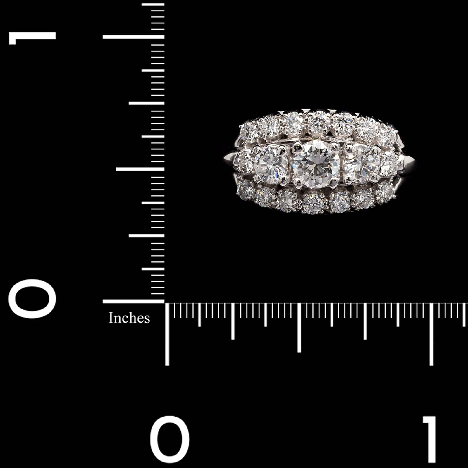 18K White Gold Estate Diamond Ring - Image 4