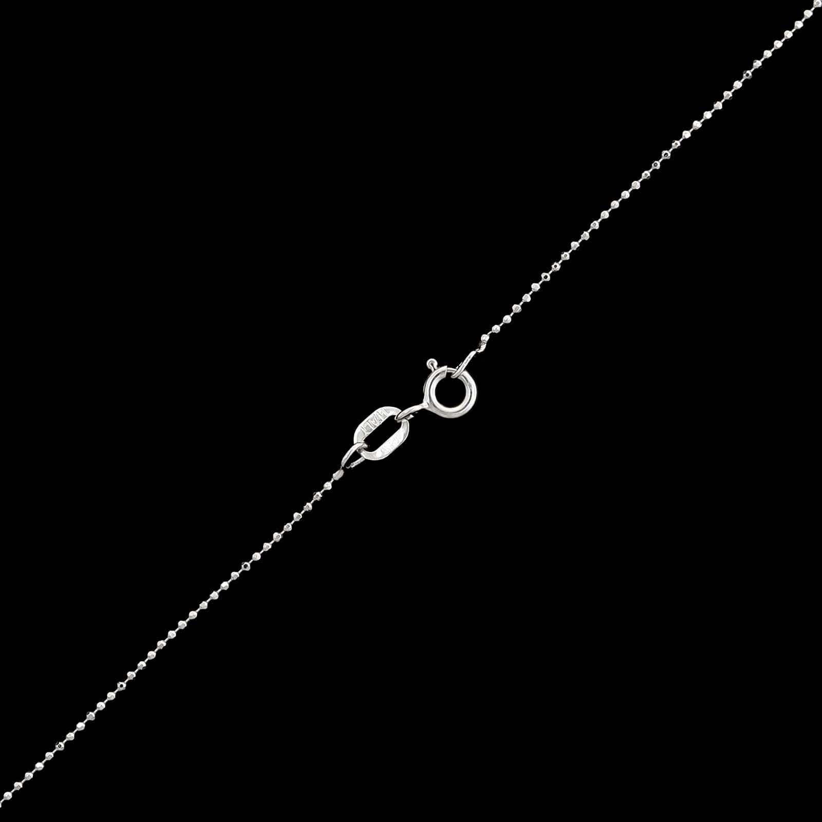 18K White Gold Estate Diamond Solitaire Pendant Necklace - Image 3