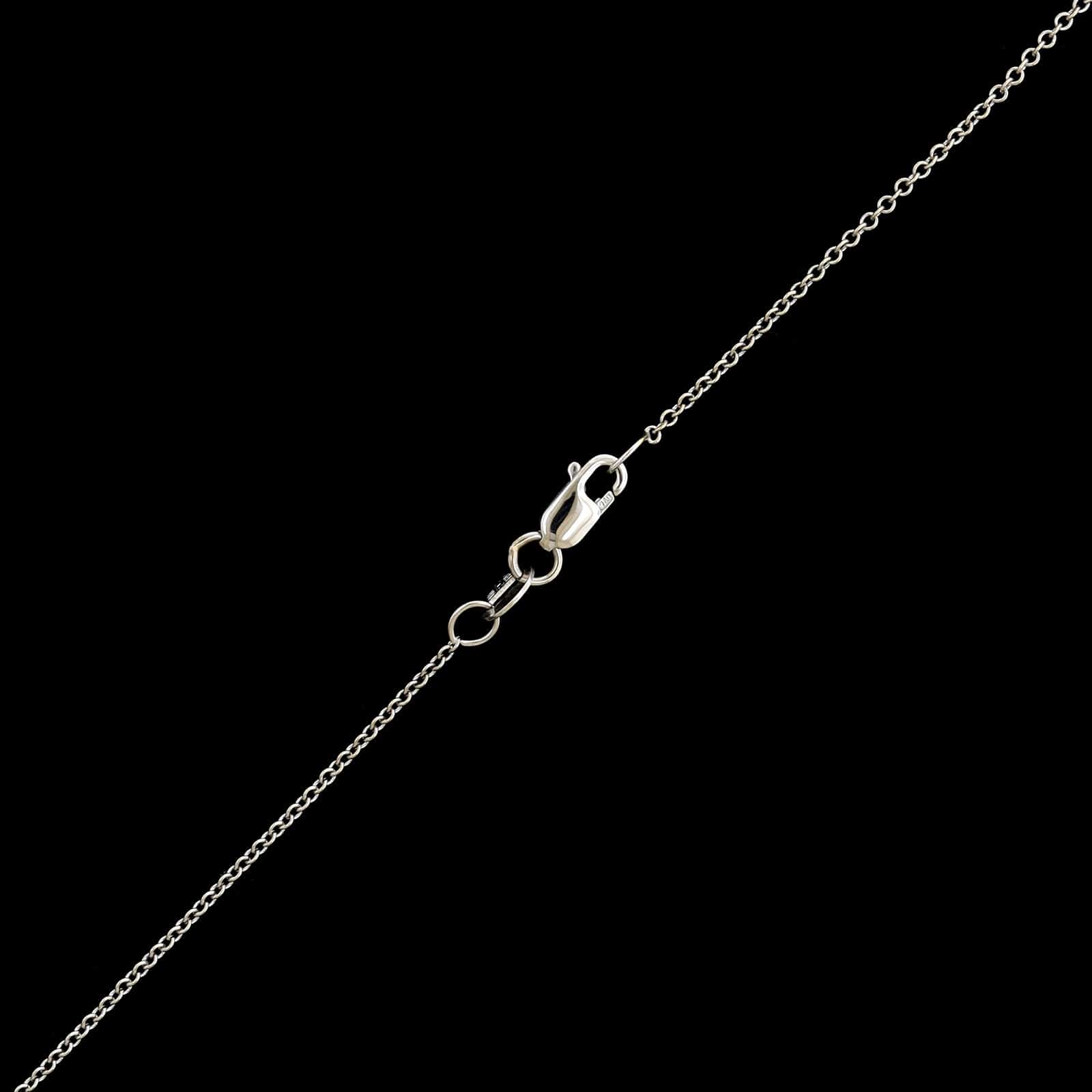 18K White Gold Estate Diamond X Pendant Necklace - Image 3