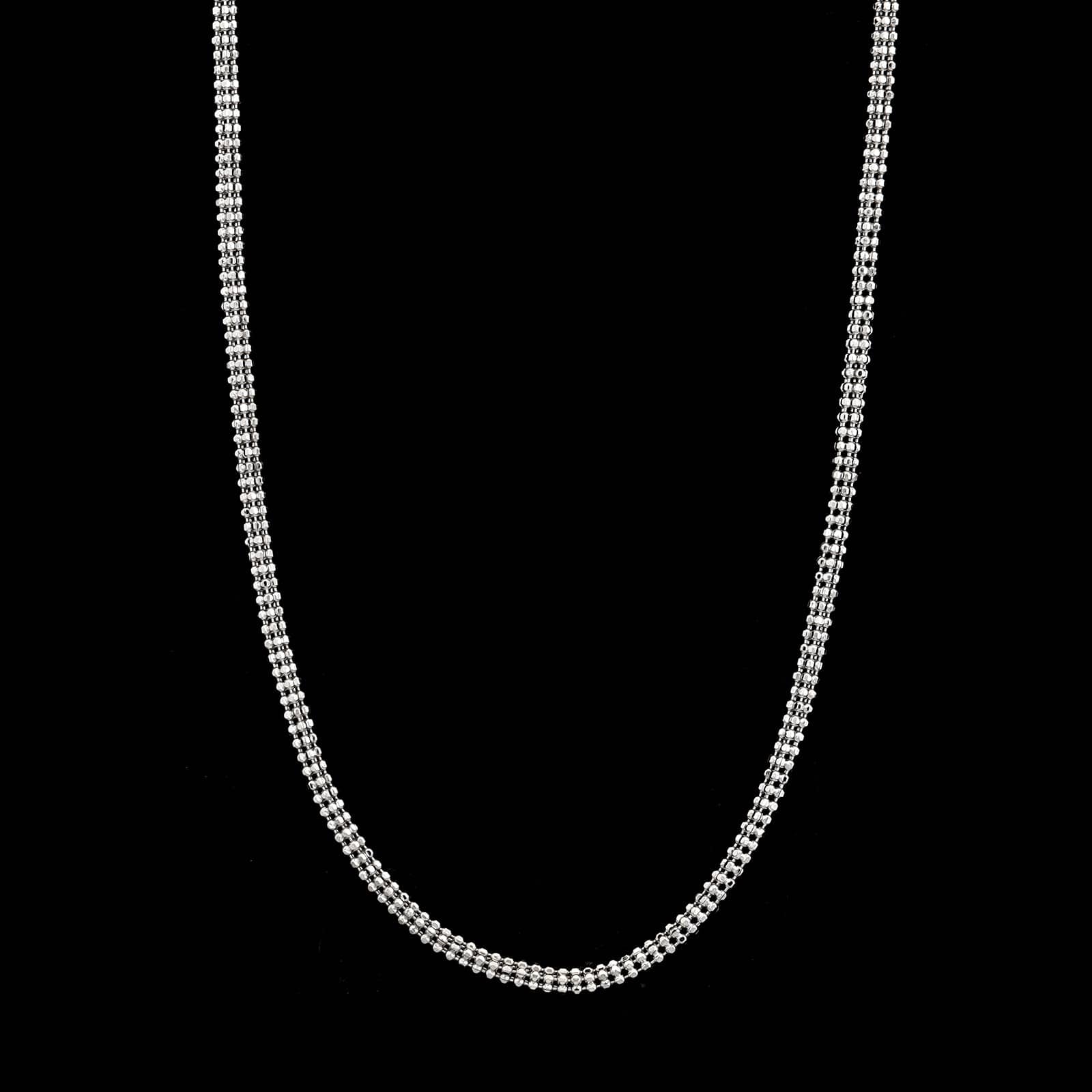18K White Gold Estate Fancy Link Necklace