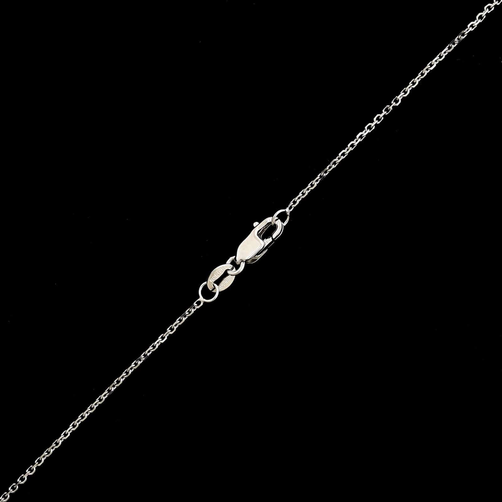 18K White Gold Estate Rubellite Tourmaline and Diamond Pendant Necklace - Image 3