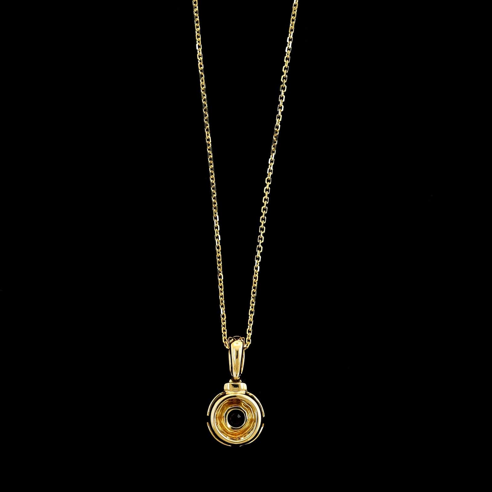 18K Yellow Gold Estate Amethyst Pendant Necklace - Image 2