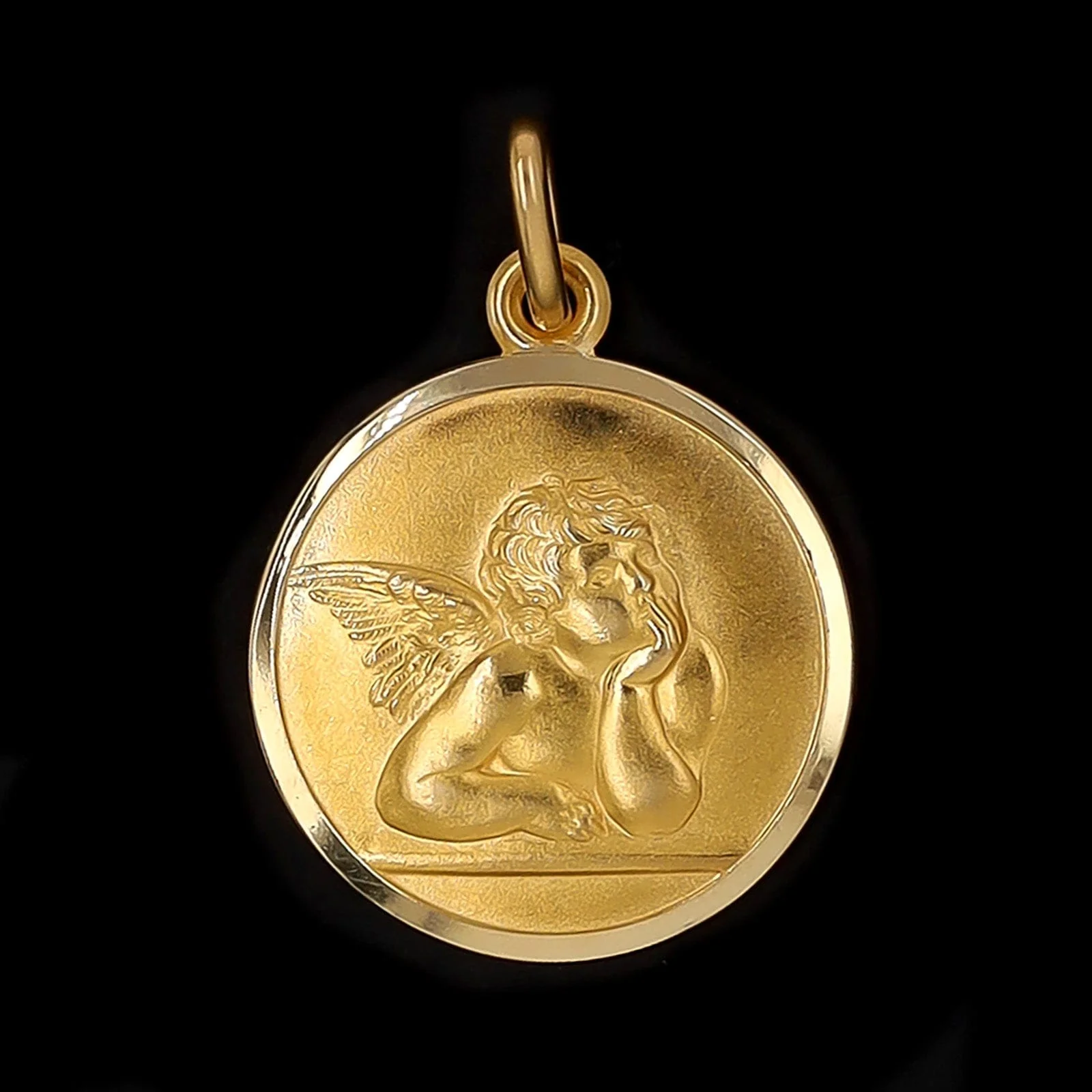 18K Yellow Gold Estate Angel Charm