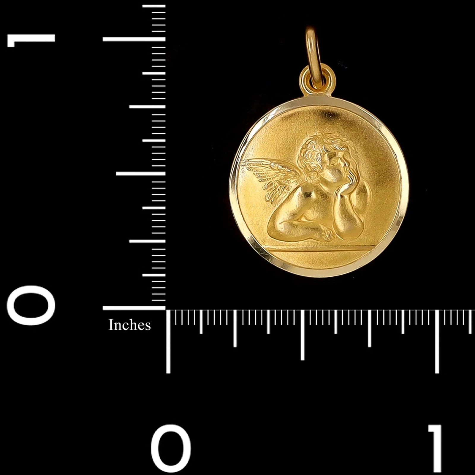 18K Yellow Gold Estate Angel Charm - Image 3