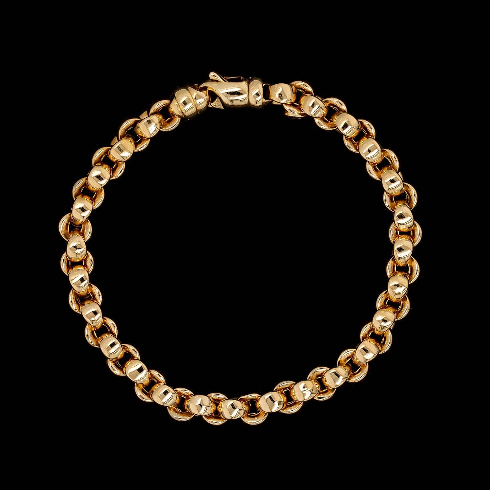 18K Yellow Gold Estate Circle Link Bracelet