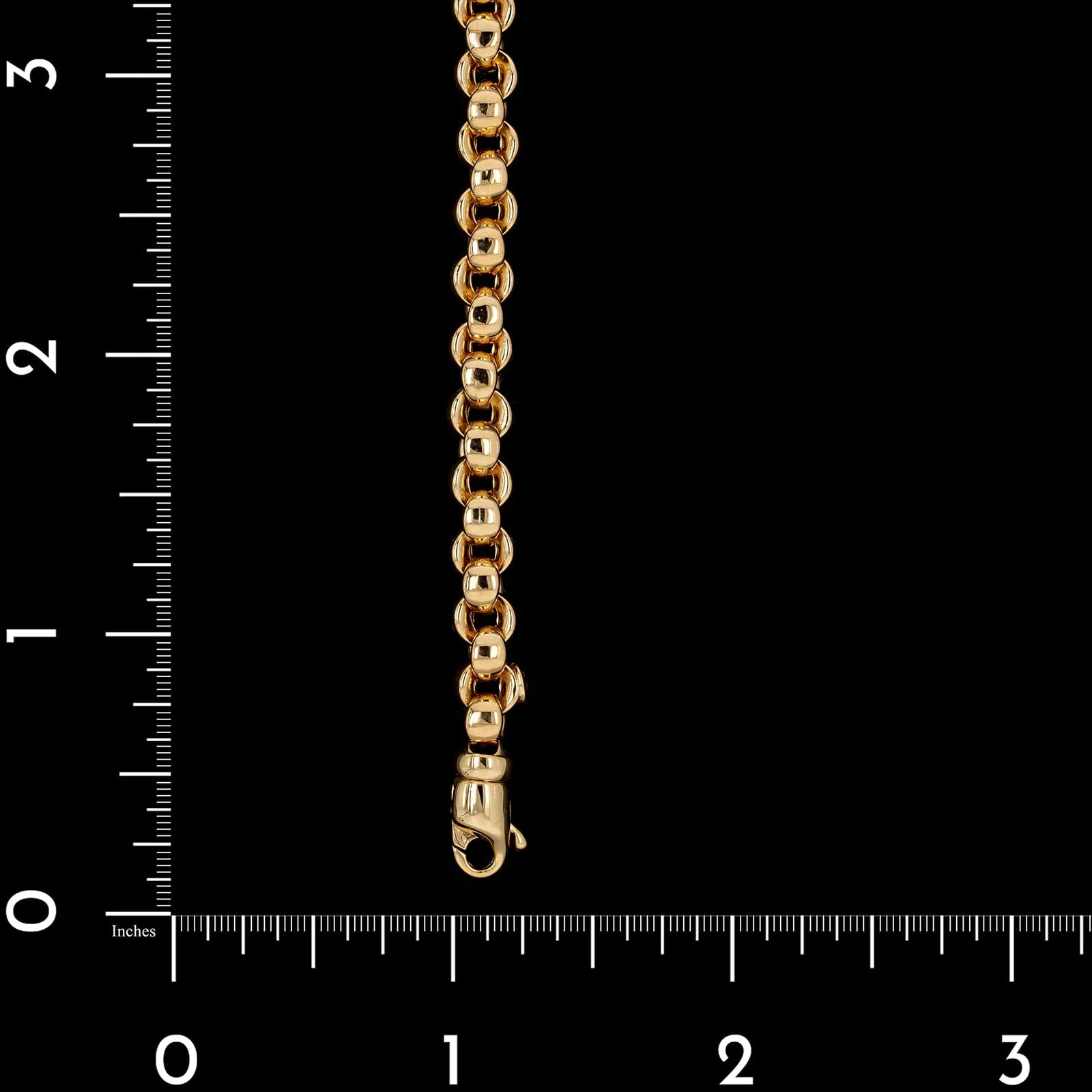 18K Yellow Gold Estate Circle Link Bracelet - Image 2