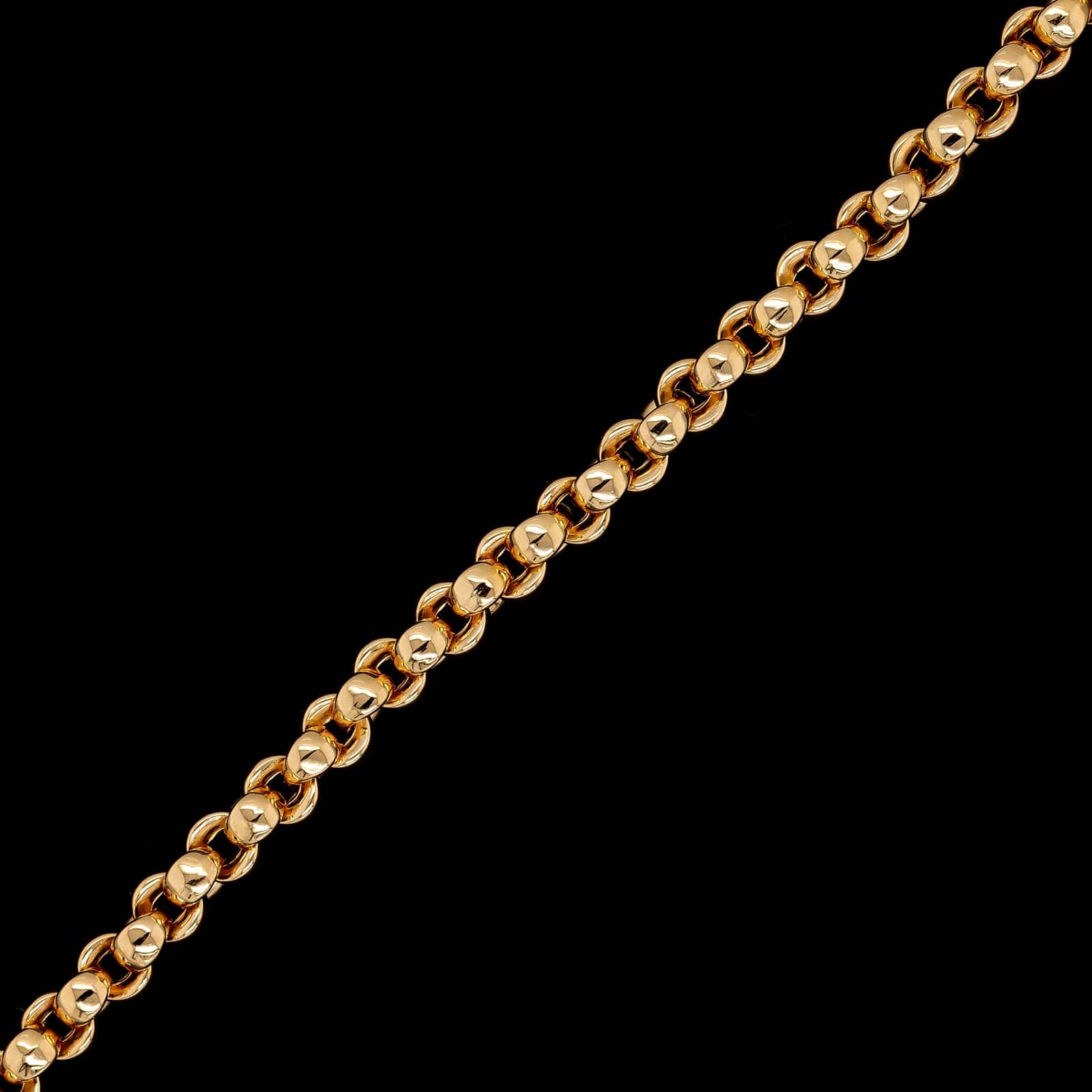18K Yellow Gold Estate Circle Link Bracelet - Image 3