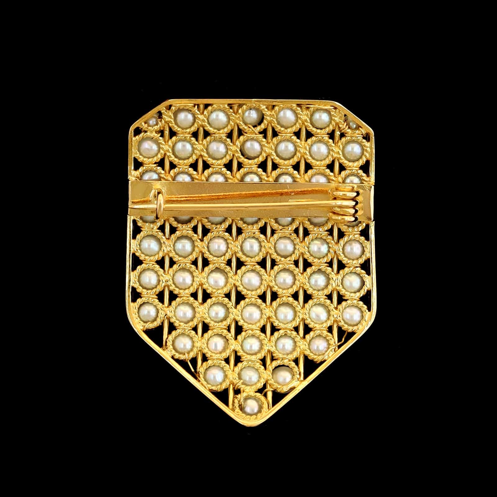 18K Yellow Gold Estate Cultured Freshwater Pearl Pin - Image 2