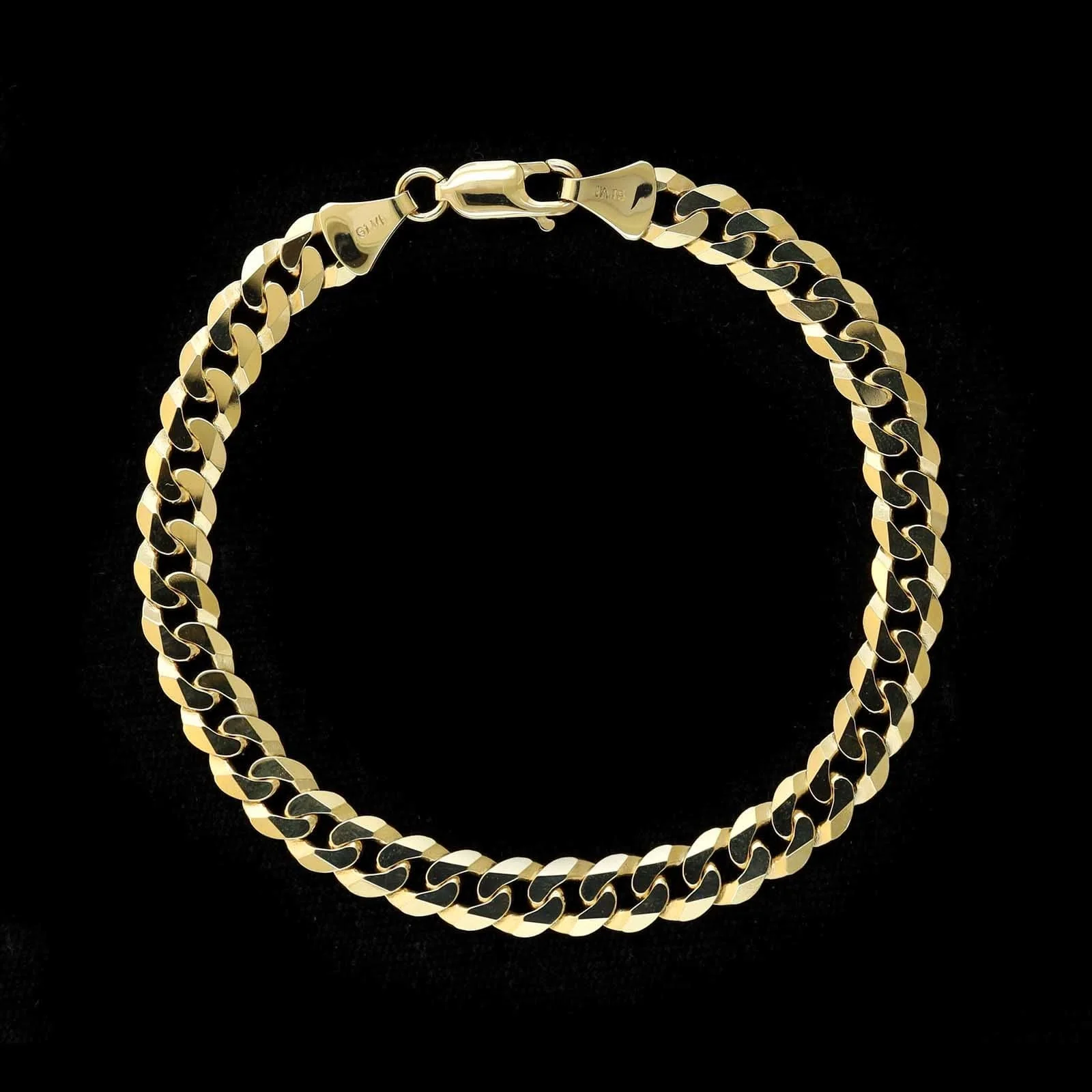 18K Yellow Gold Estate Curb Link Bracelet