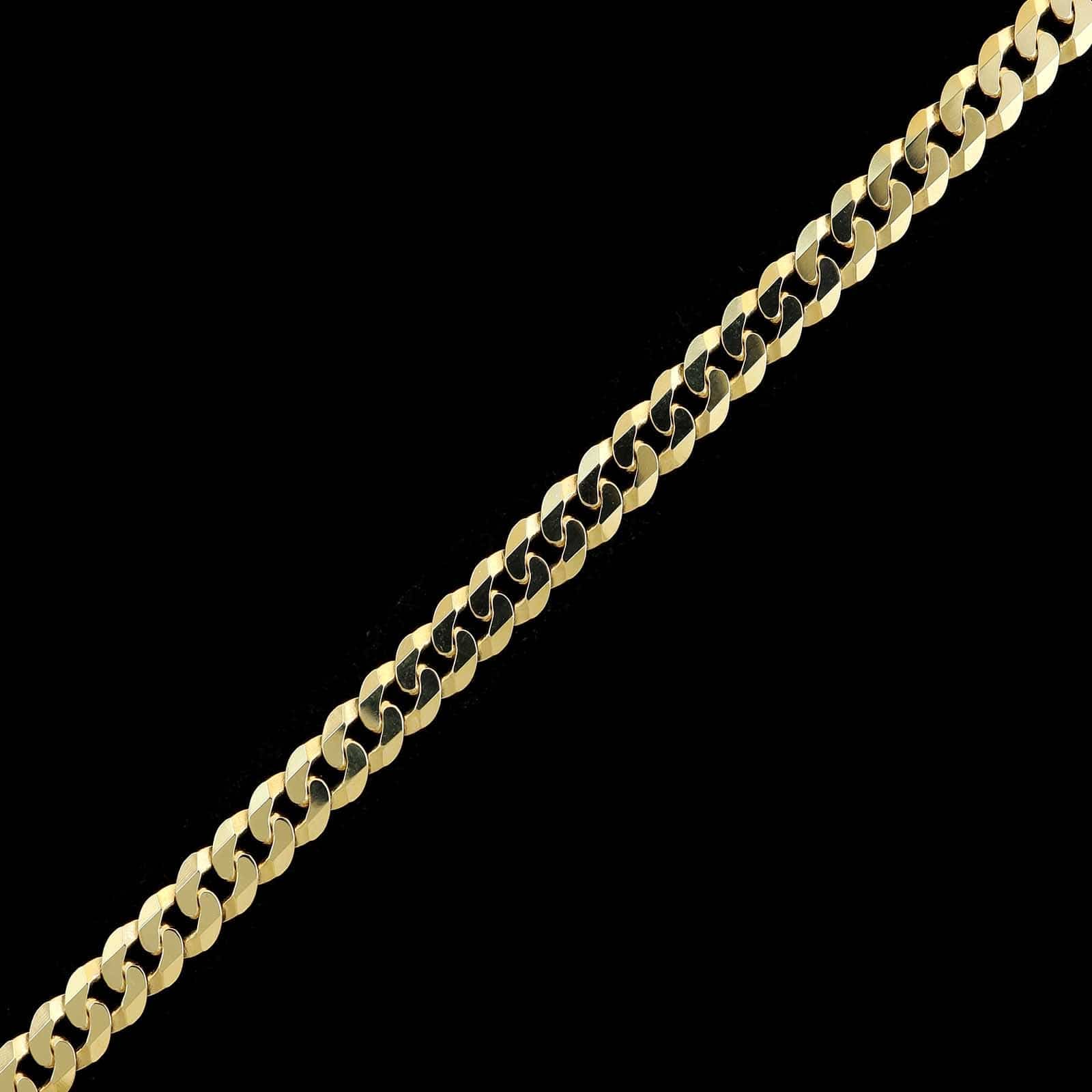 18K Yellow Gold Estate Curb Link Bracelet - Image 2