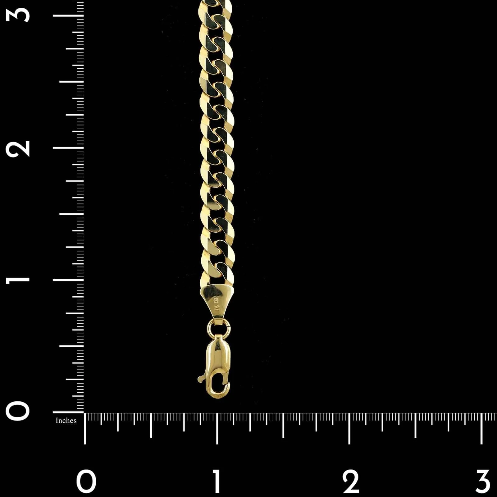 18K Yellow Gold Estate Curb Link Bracelet - Image 3