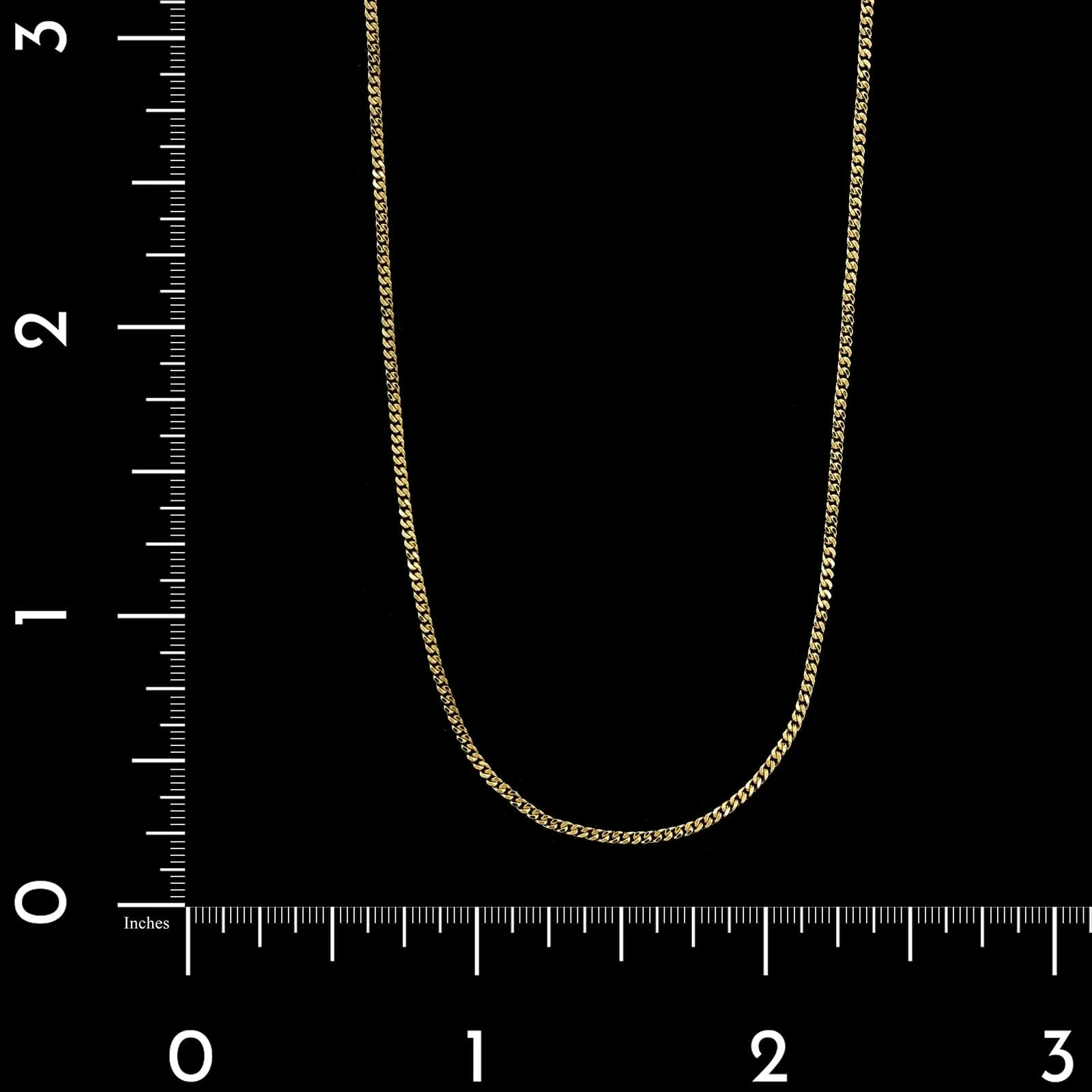 18K Yellow Gold Estate Curb Link Chain - Image 3