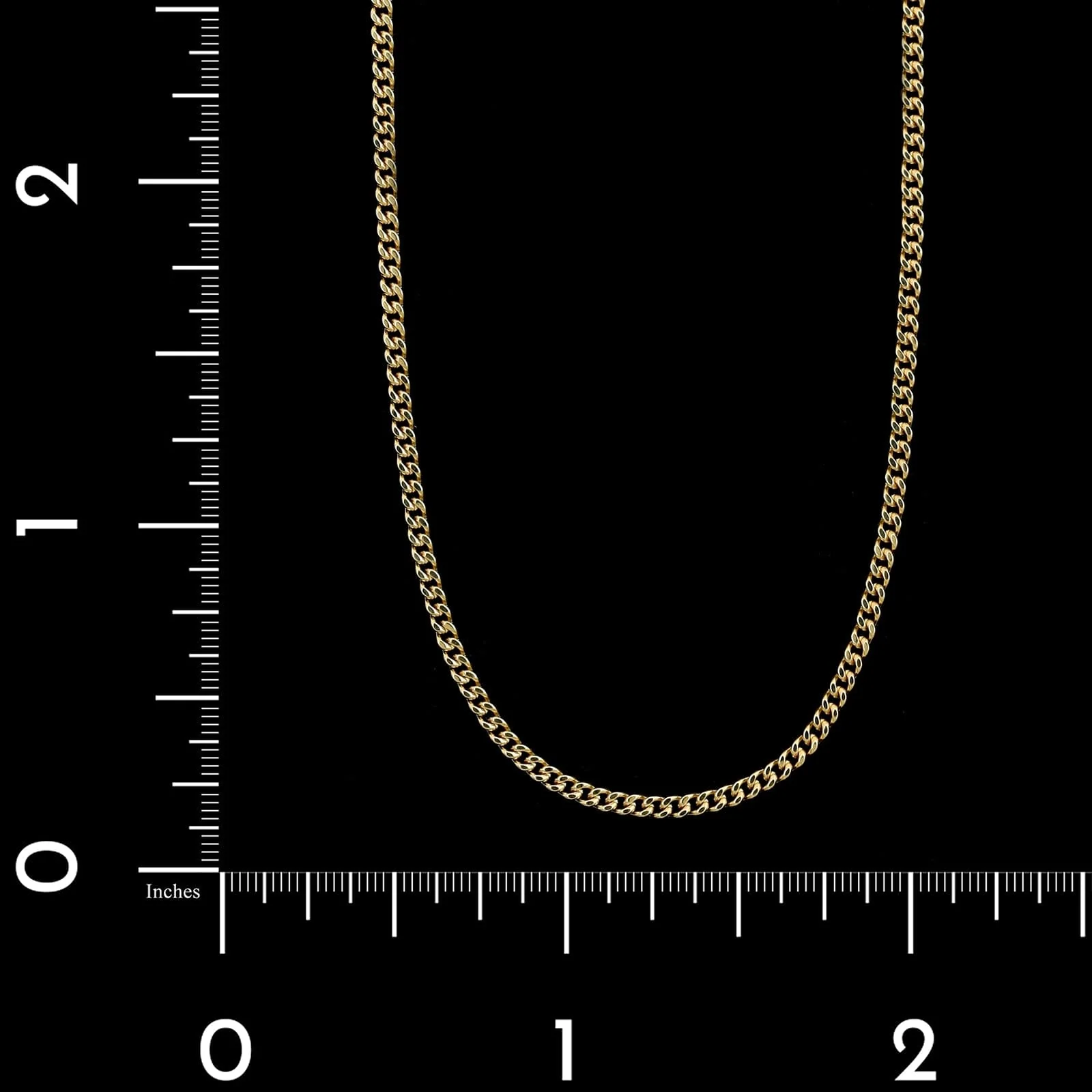 18K Yellow Gold Estate Curb Link Chain - Image 3