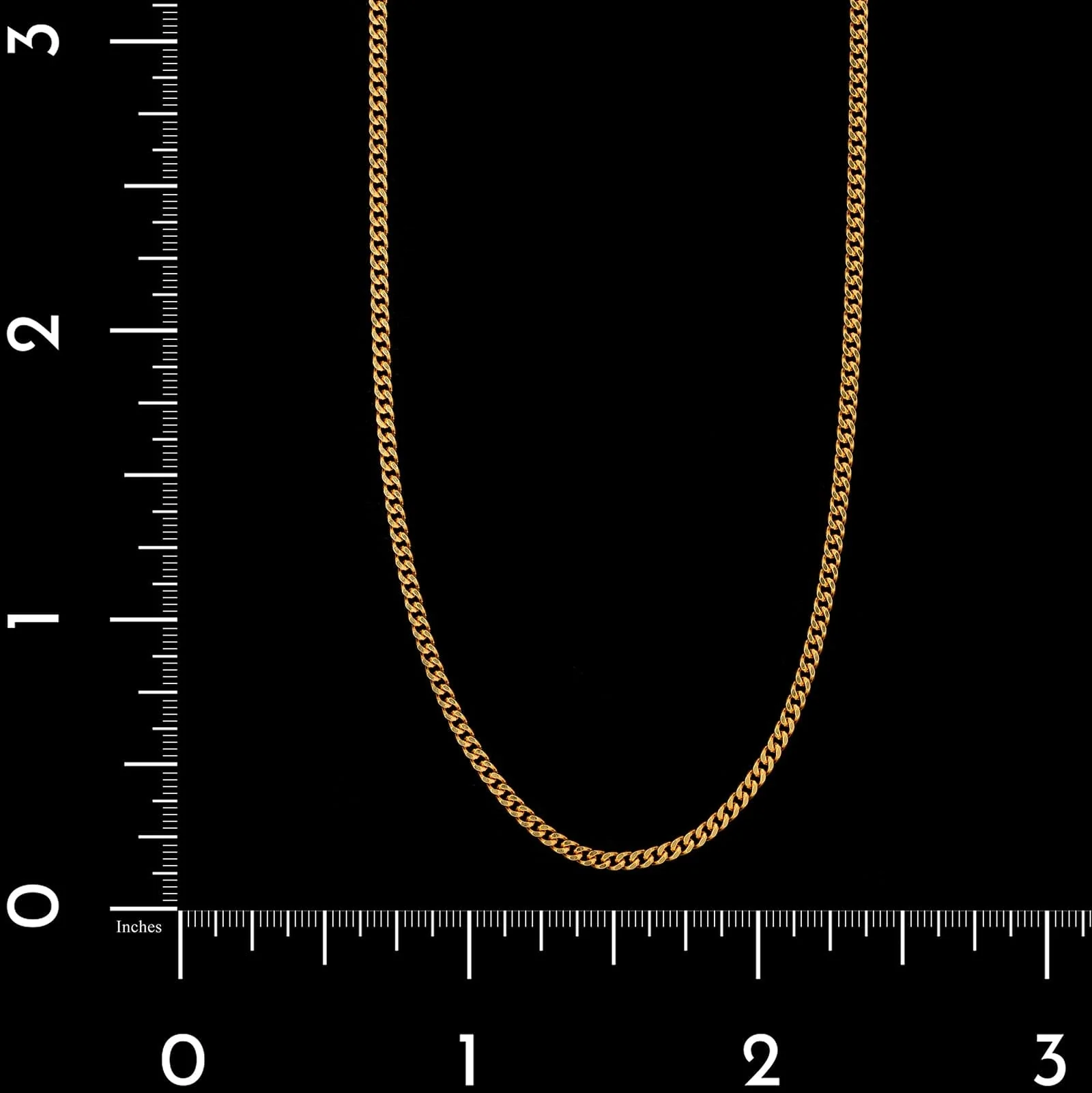 18K Yellow Gold Estate Curb Link Chain - Image 3