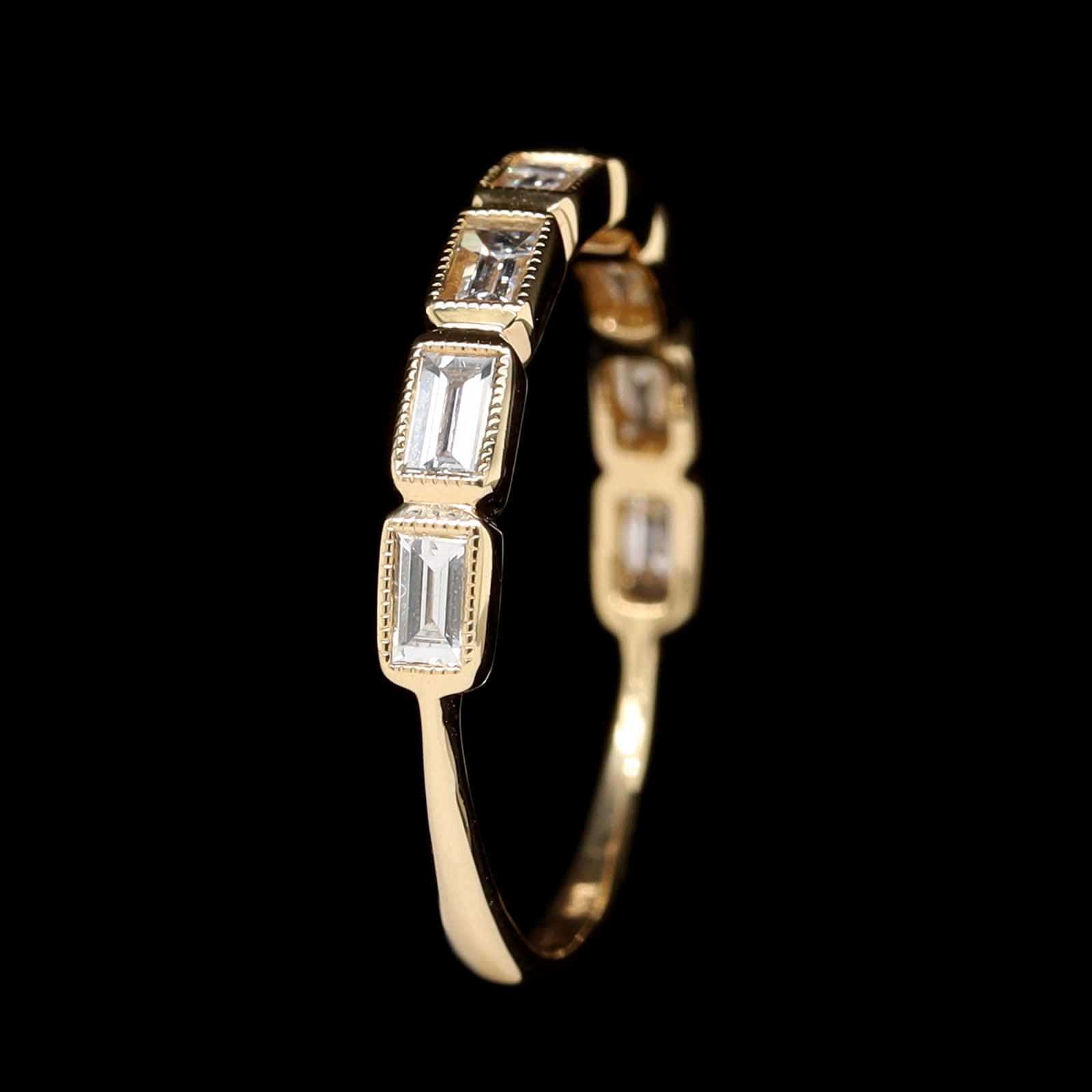 18K Yellow Gold Estate Diamond Band - Image 2
