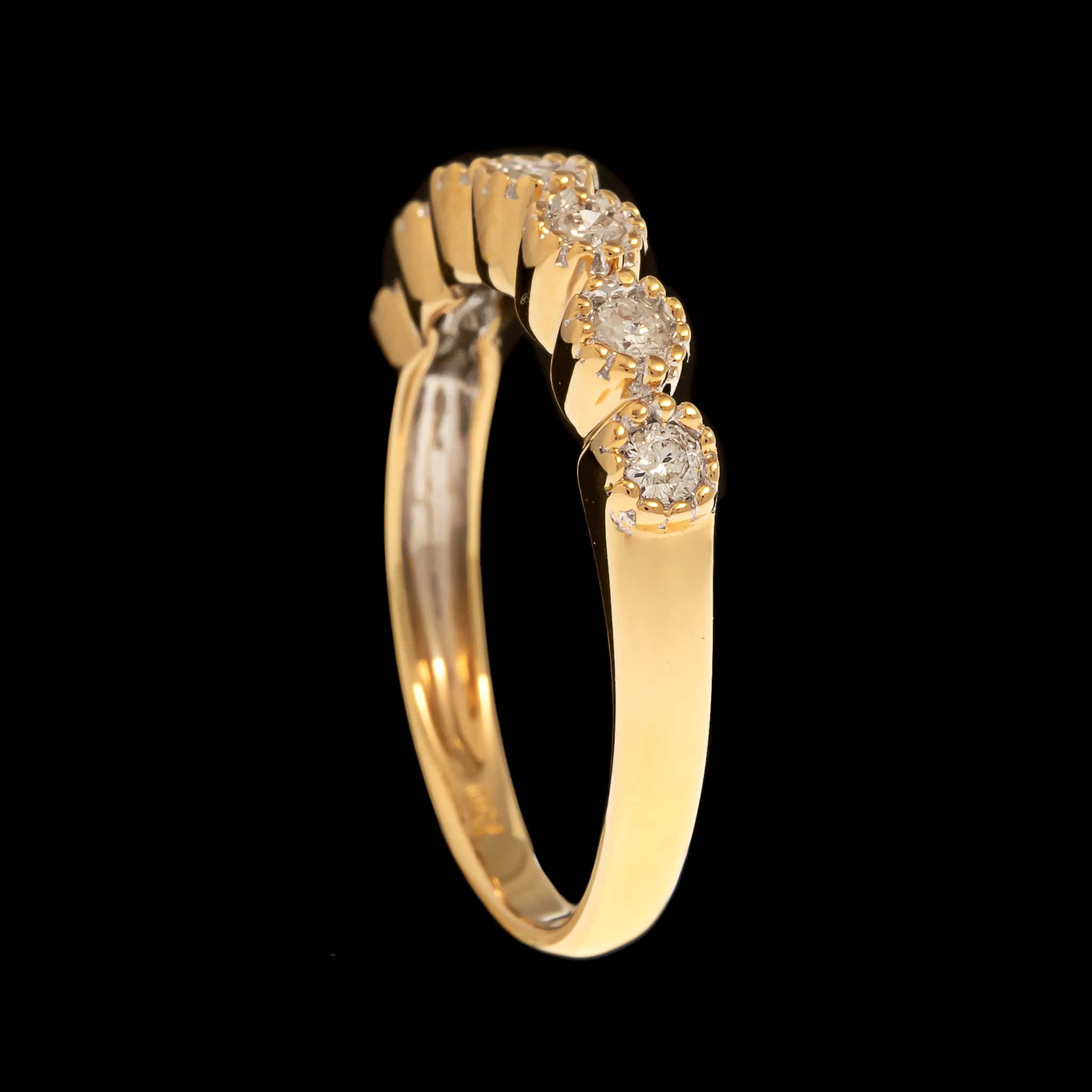 18K Yellow Gold Estate Diamond Band - Image 2
