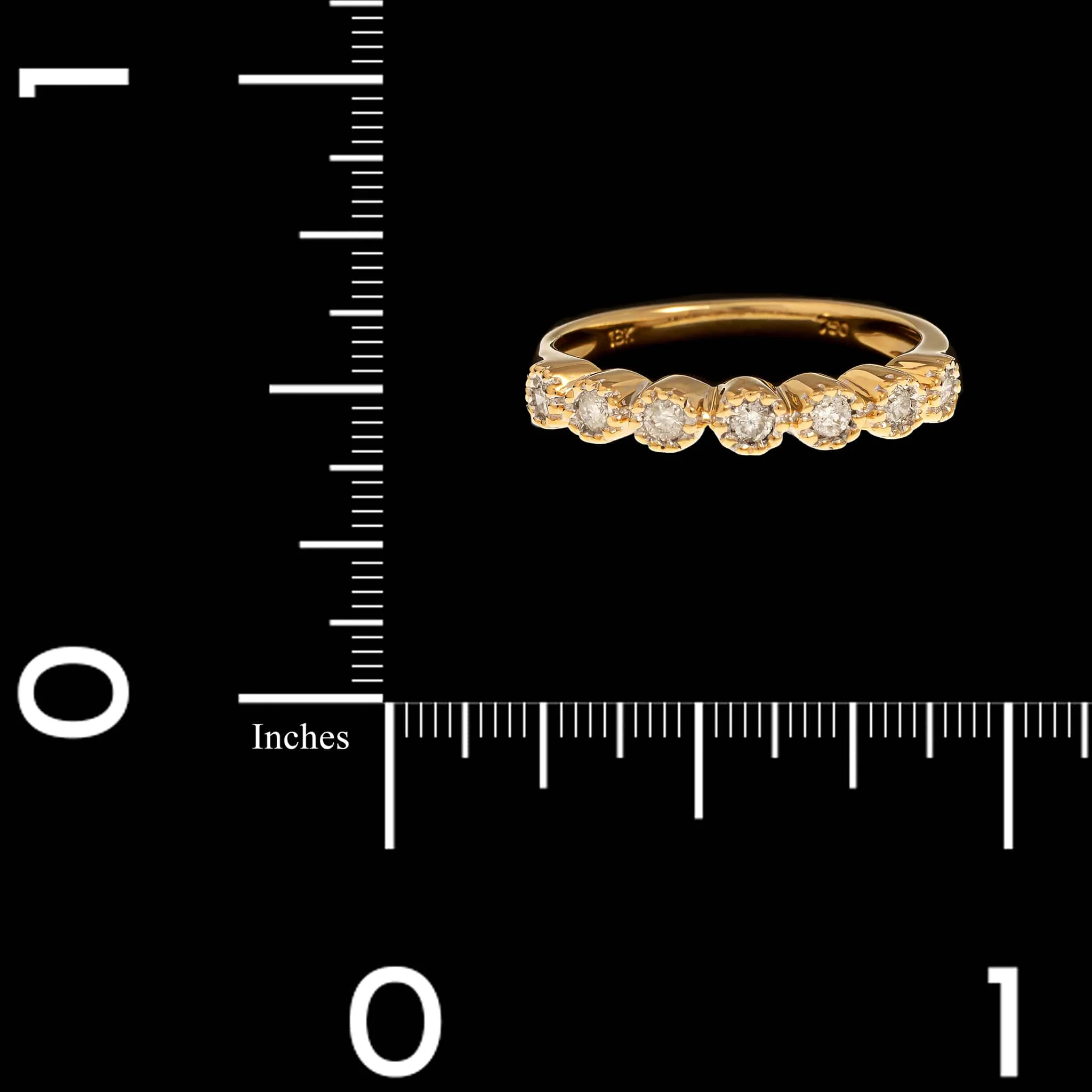 18K Yellow Gold Estate Diamond Band - Image 3
