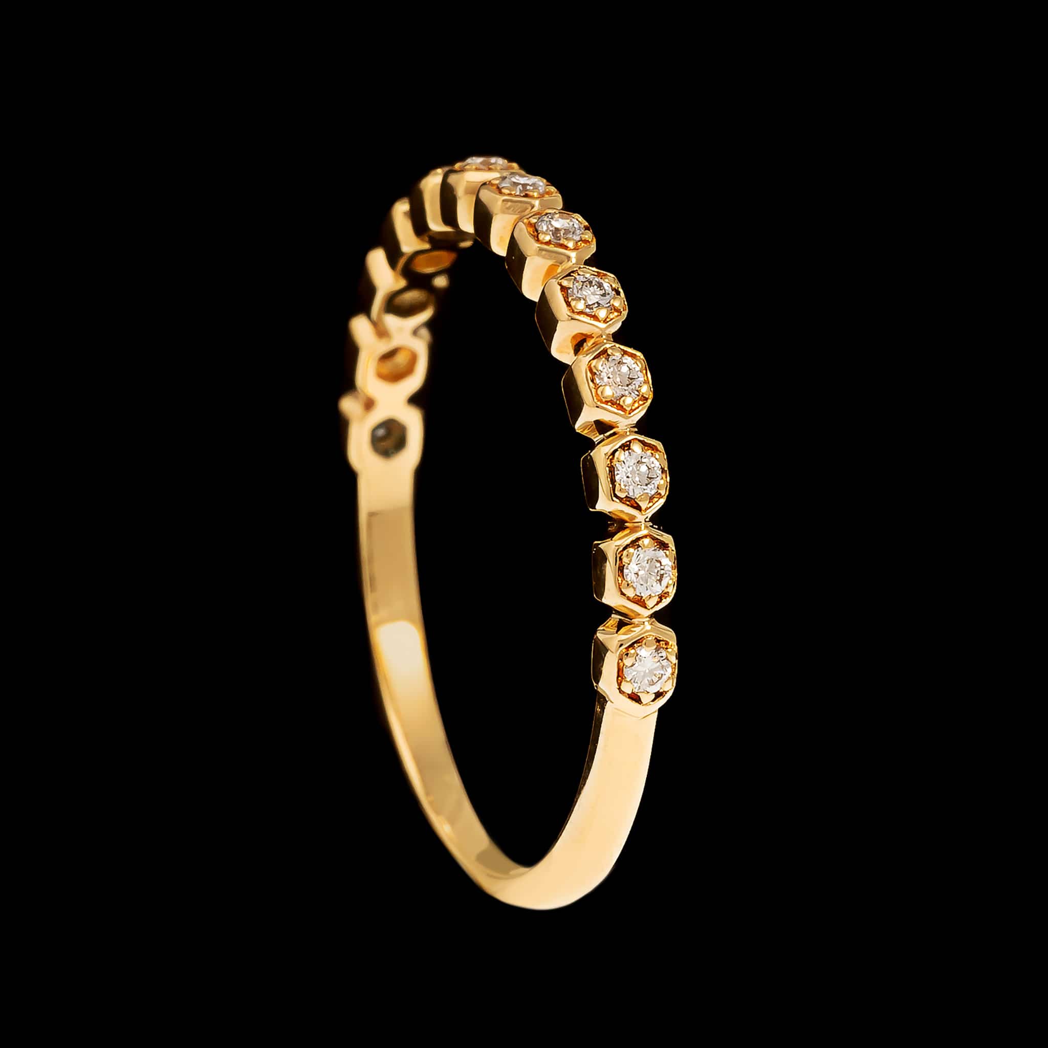 18K Yellow Gold Estate Diamond Band - Image 2