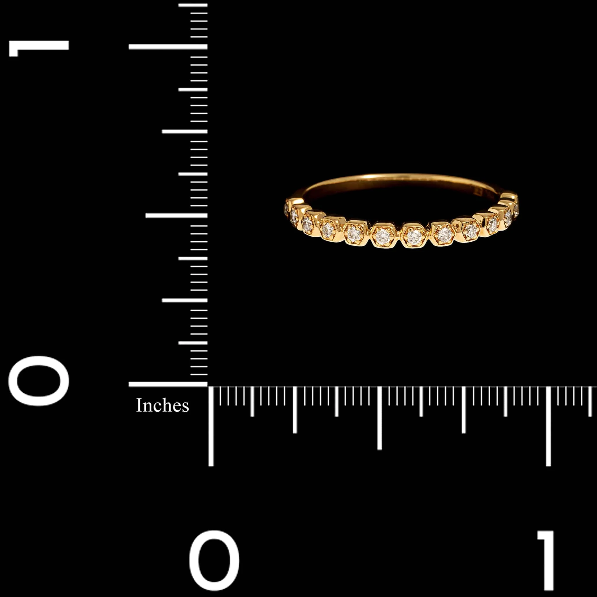 18K Yellow Gold Estate Diamond Band - Image 3