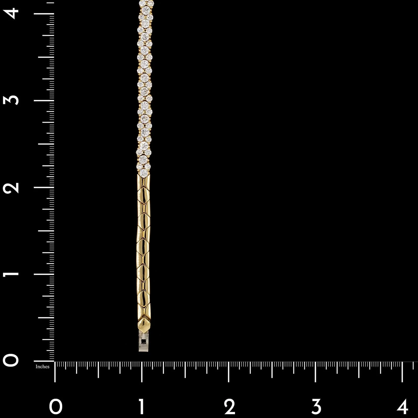 18K Yellow Gold Estate Diamond Bracelet - Image 3