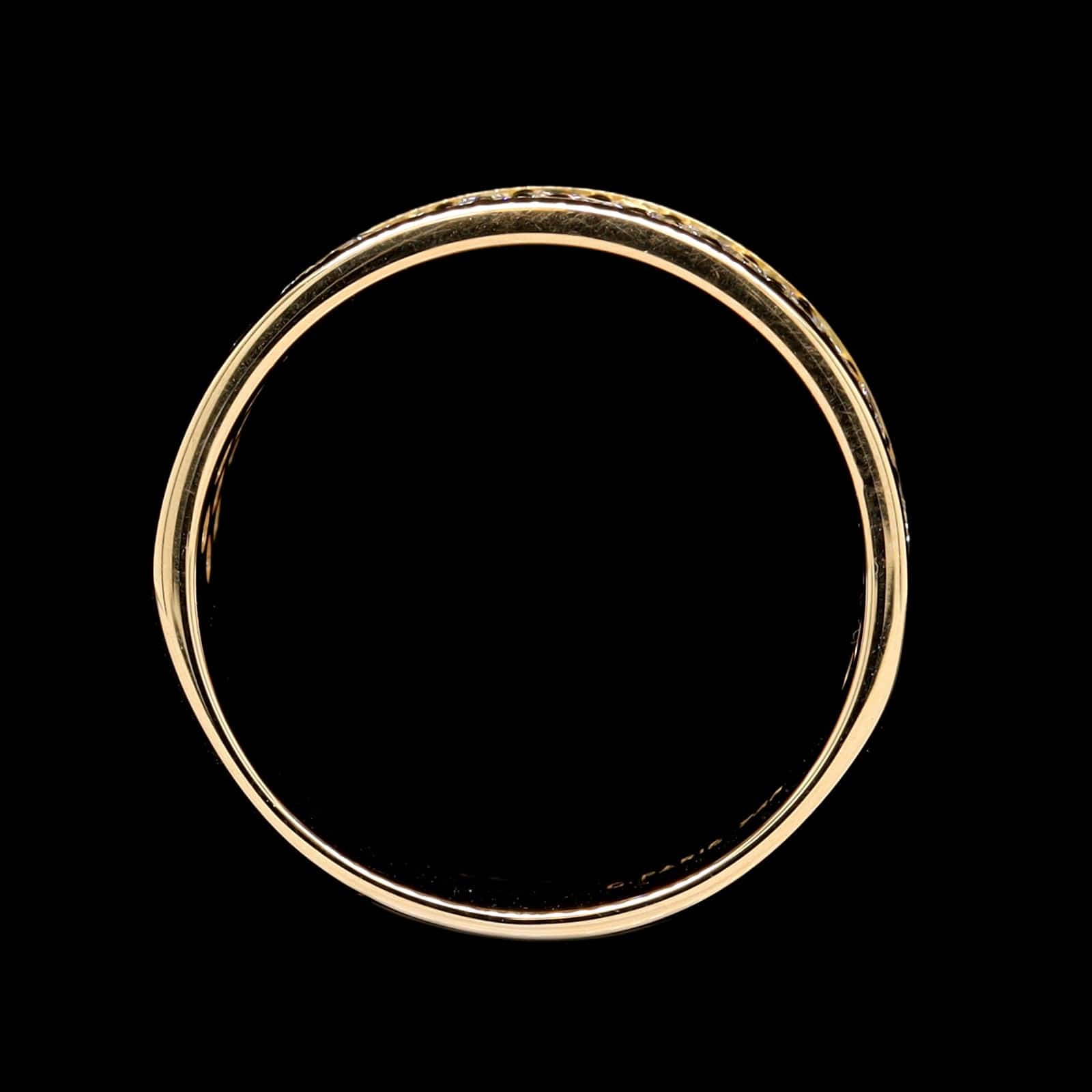 18K Yellow Gold Estate Diamond Pave Band - Image 3