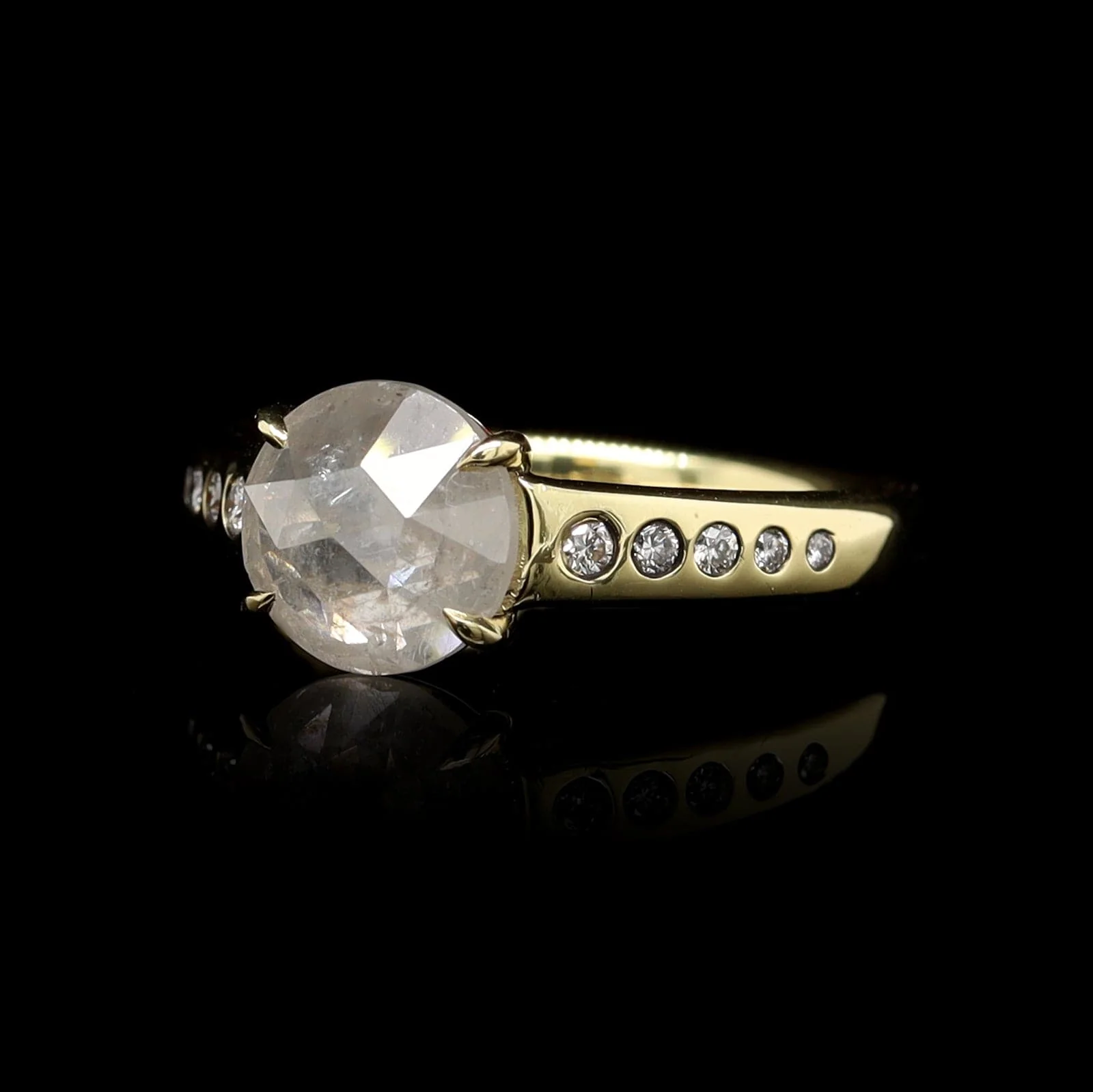 18K Yellow Gold Estate Diamond Ring