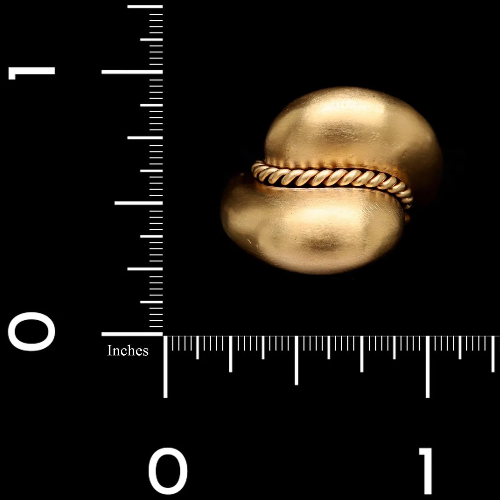 18K Yellow Gold Estate Domed Fashion Ring - Image 4