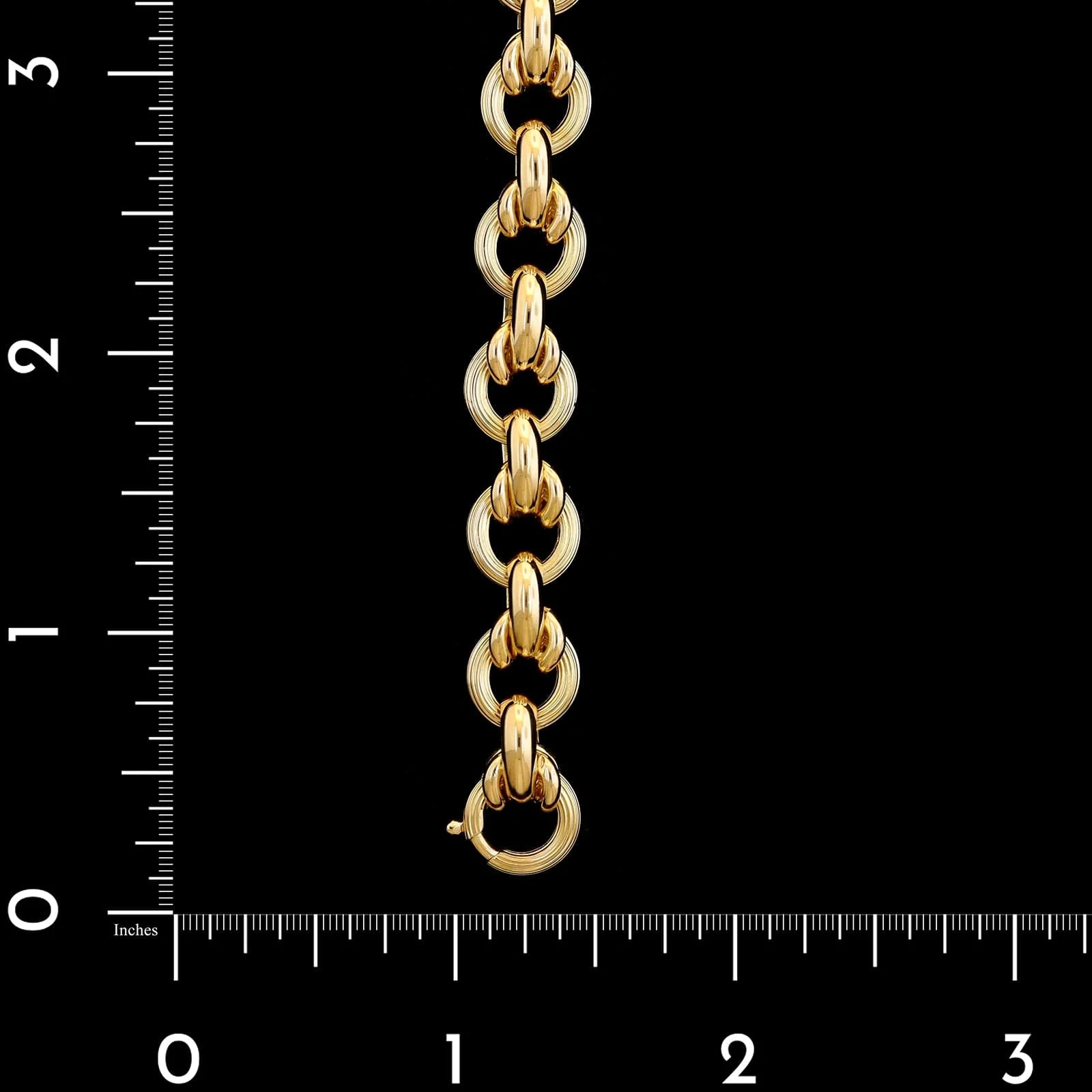 18K Yellow Gold Estate Fancy Link Bracelet - Image 3