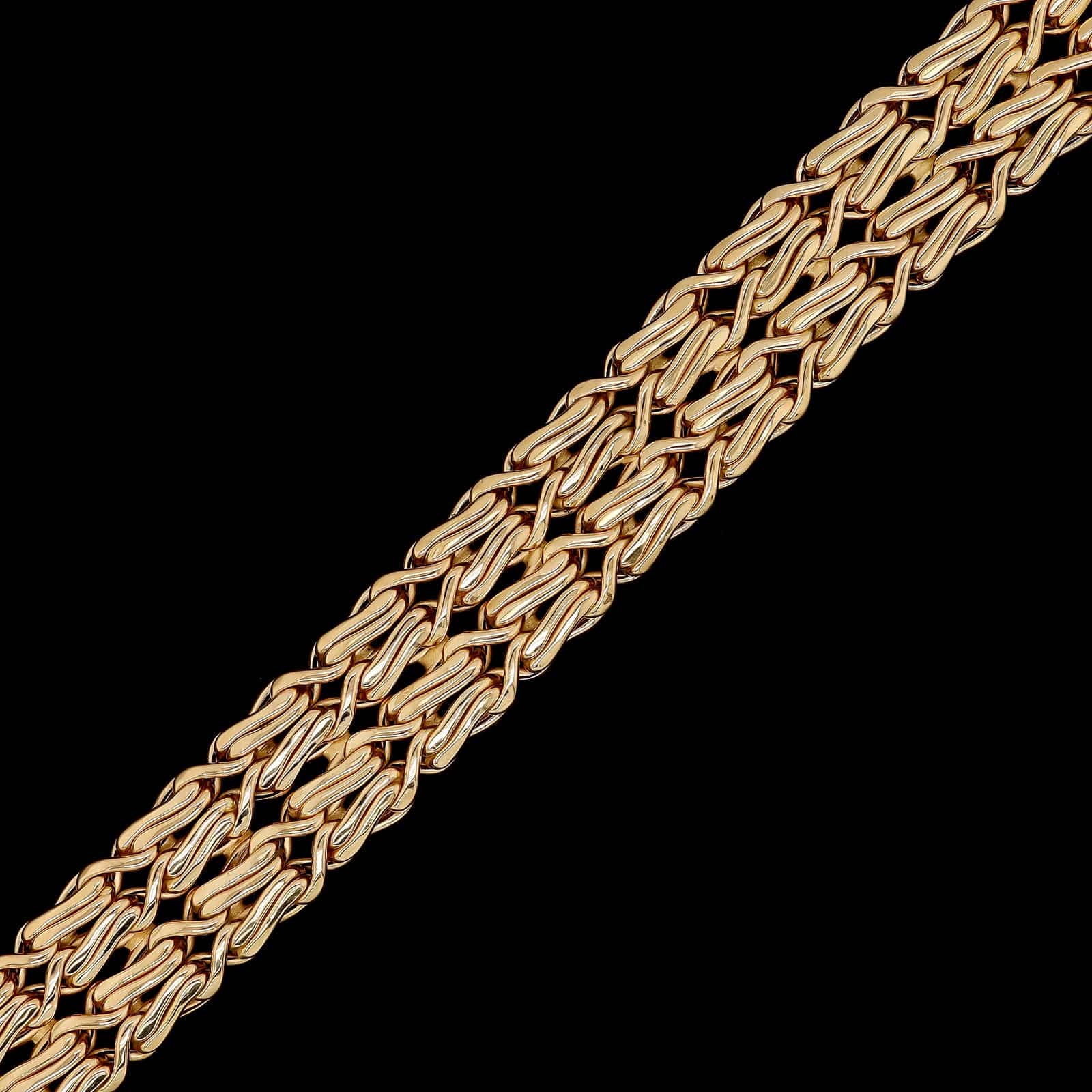 18K Yellow Gold Estate Fancy Link Bracelet - Image 2