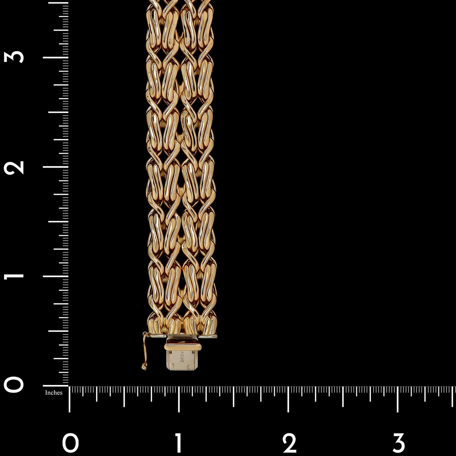 18K Yellow Gold Estate Fancy Link Bracelet - Image 3
