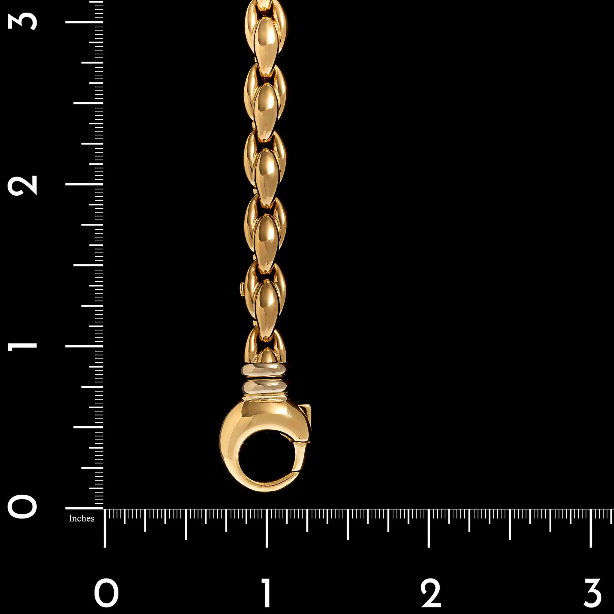 18K Yellow Gold Estate Fancy Link Bracelet - Image 3