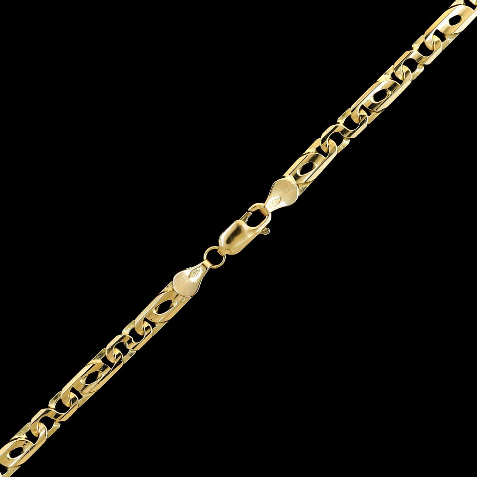 18K Yellow Gold Estate Fancy Link Chain - Image 2