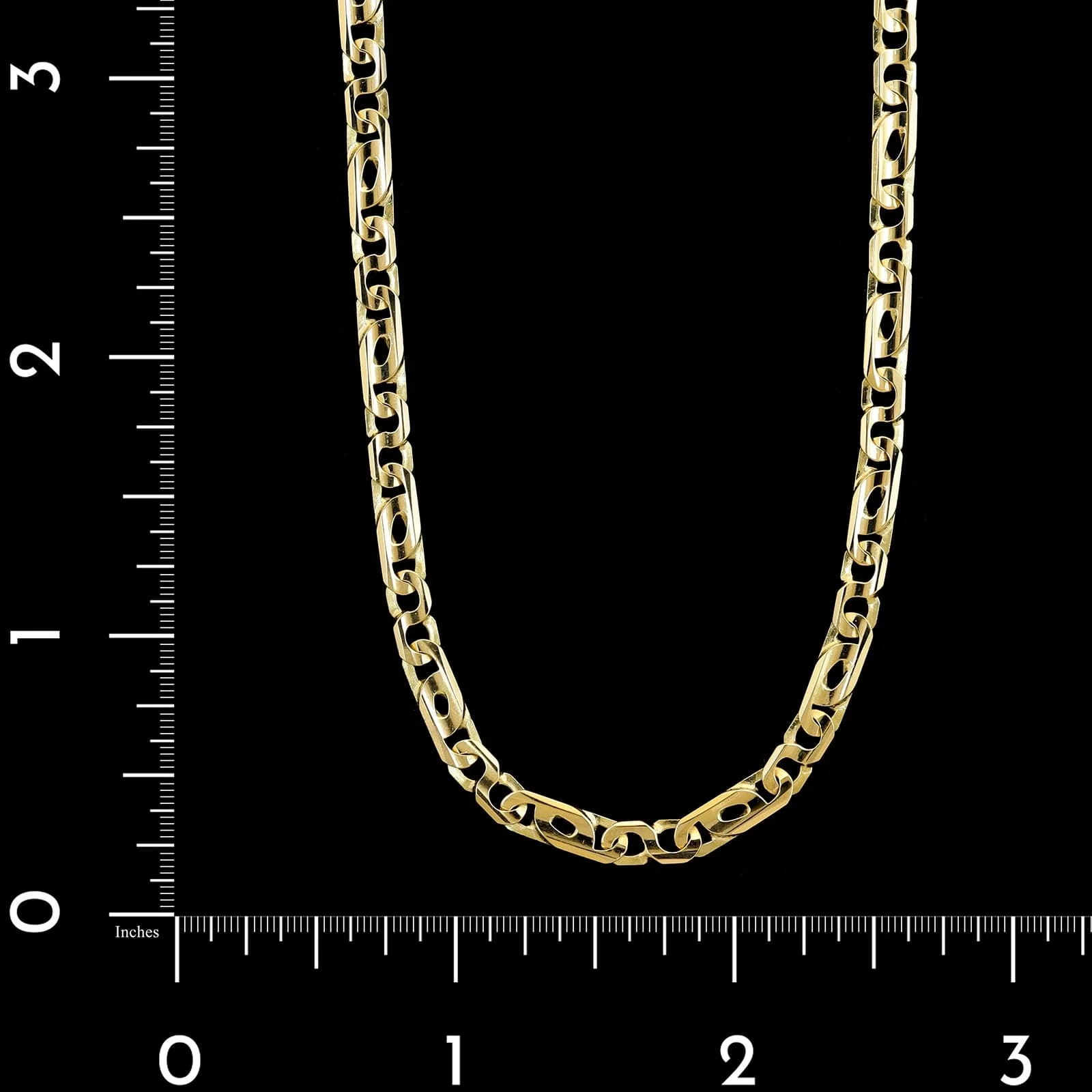 18K Yellow Gold Estate Fancy Link Chain - Image 3