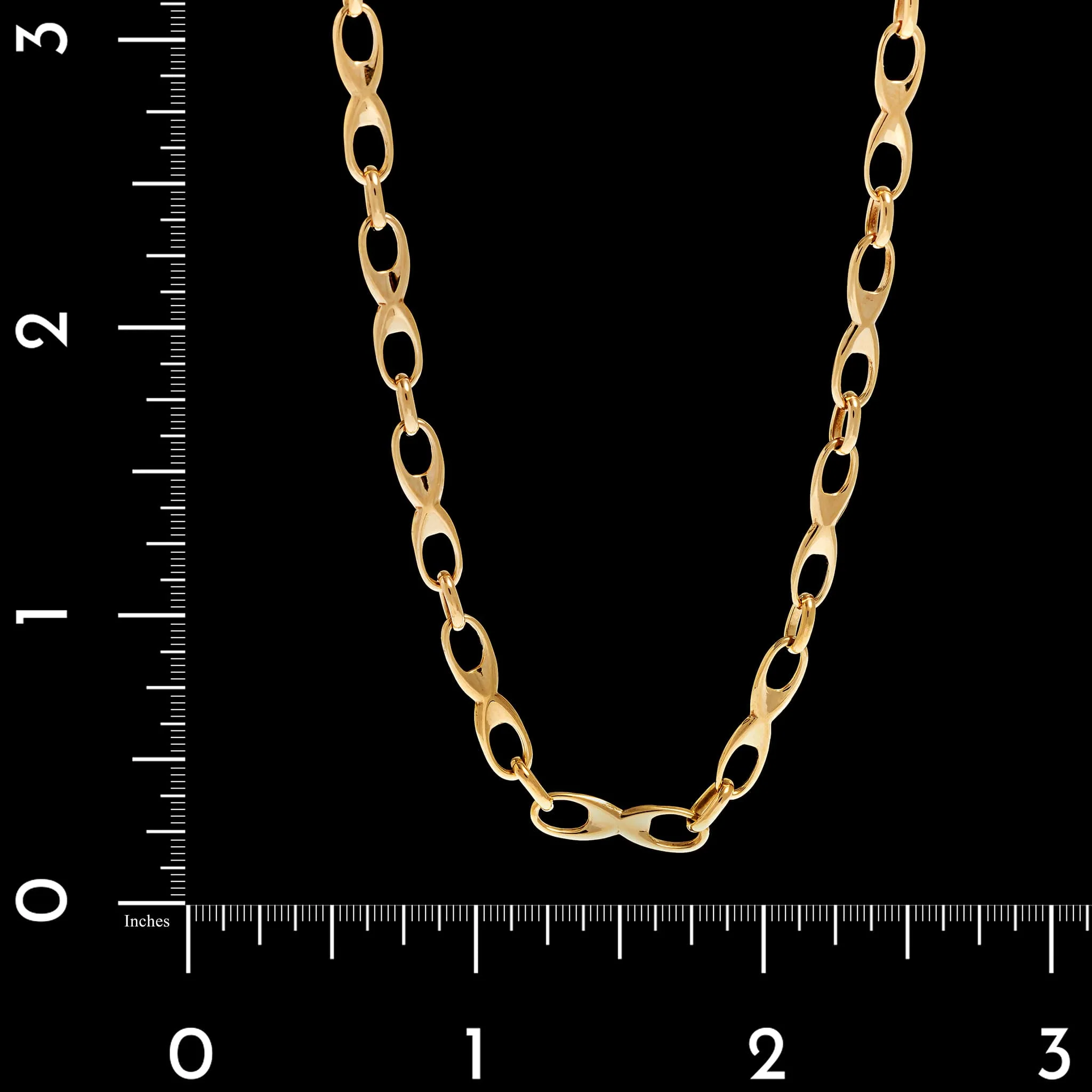 18K Yellow Gold Estate Fancy Link Necklace - Image 3