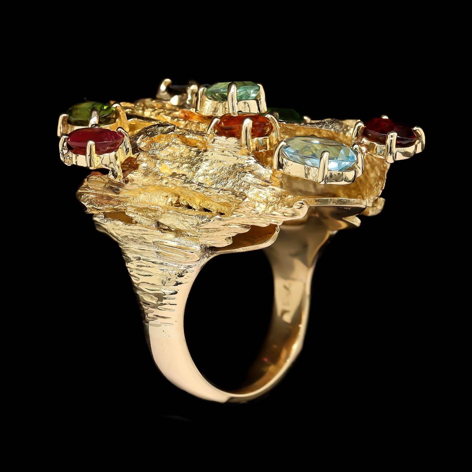 18K Yellow Gold Estate Gemset Ring - Image 2
