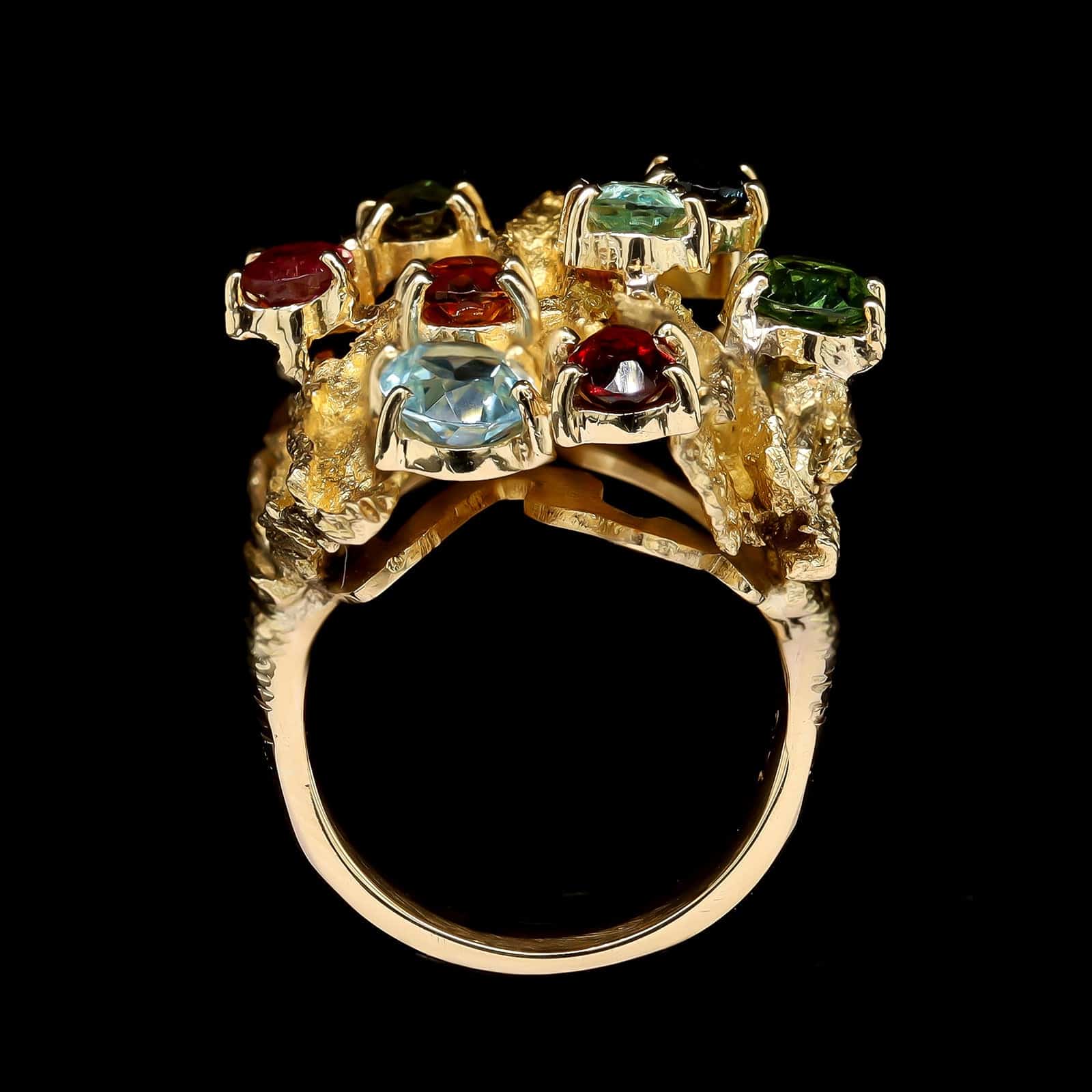 18K Yellow Gold Estate Gemset Ring - Image 3