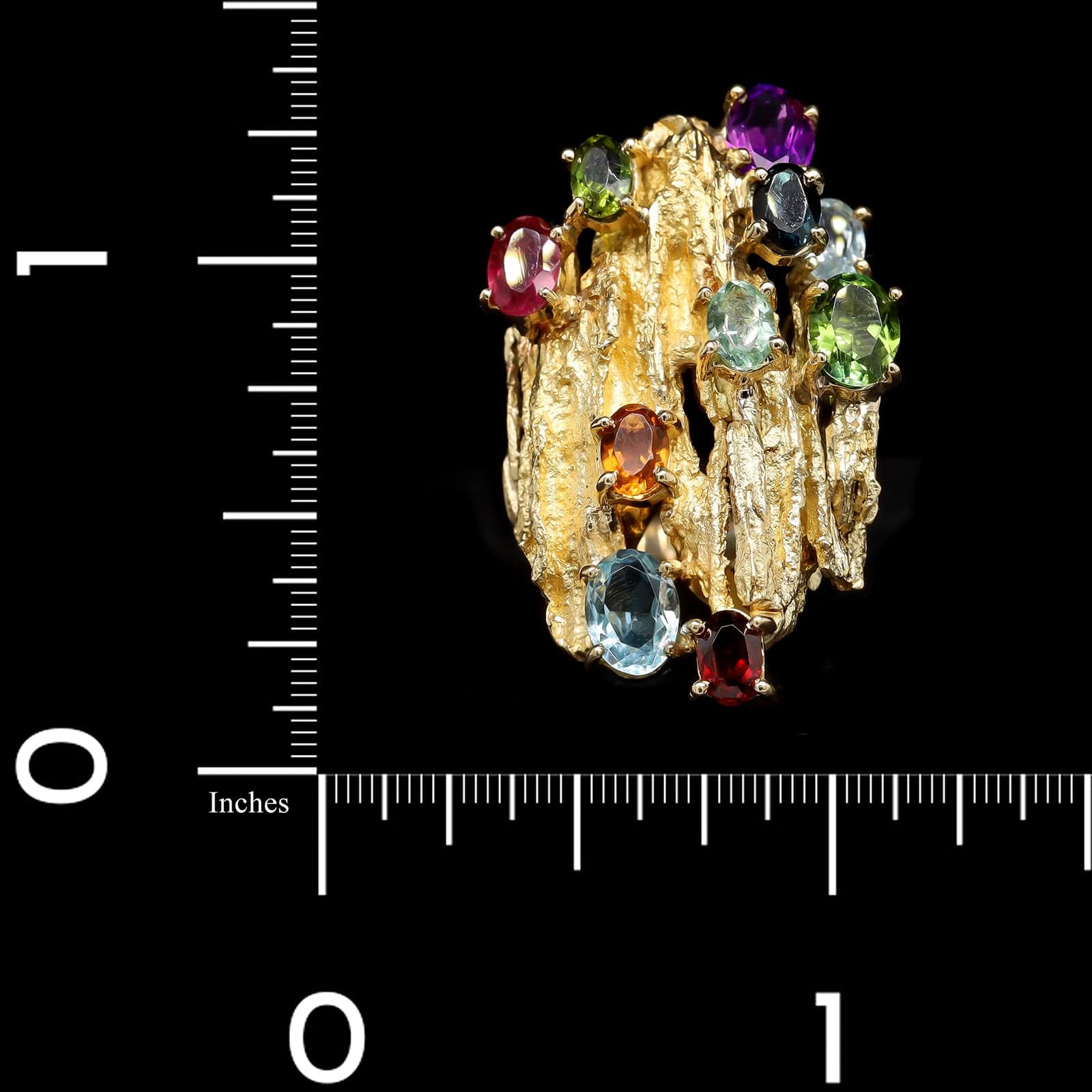18K Yellow Gold Estate Gemset Ring - Image 4