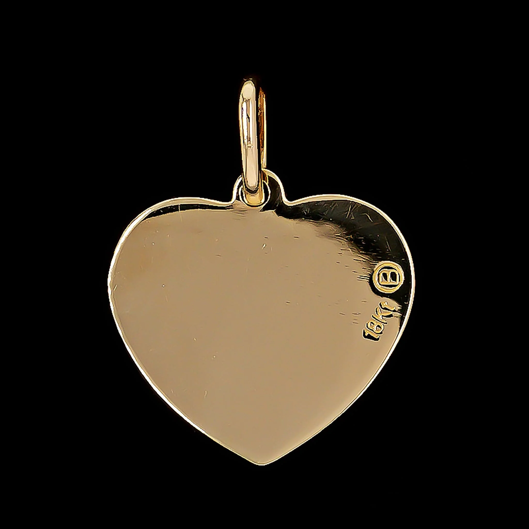 18K Yellow Gold Estate Heart Charm - Image 2