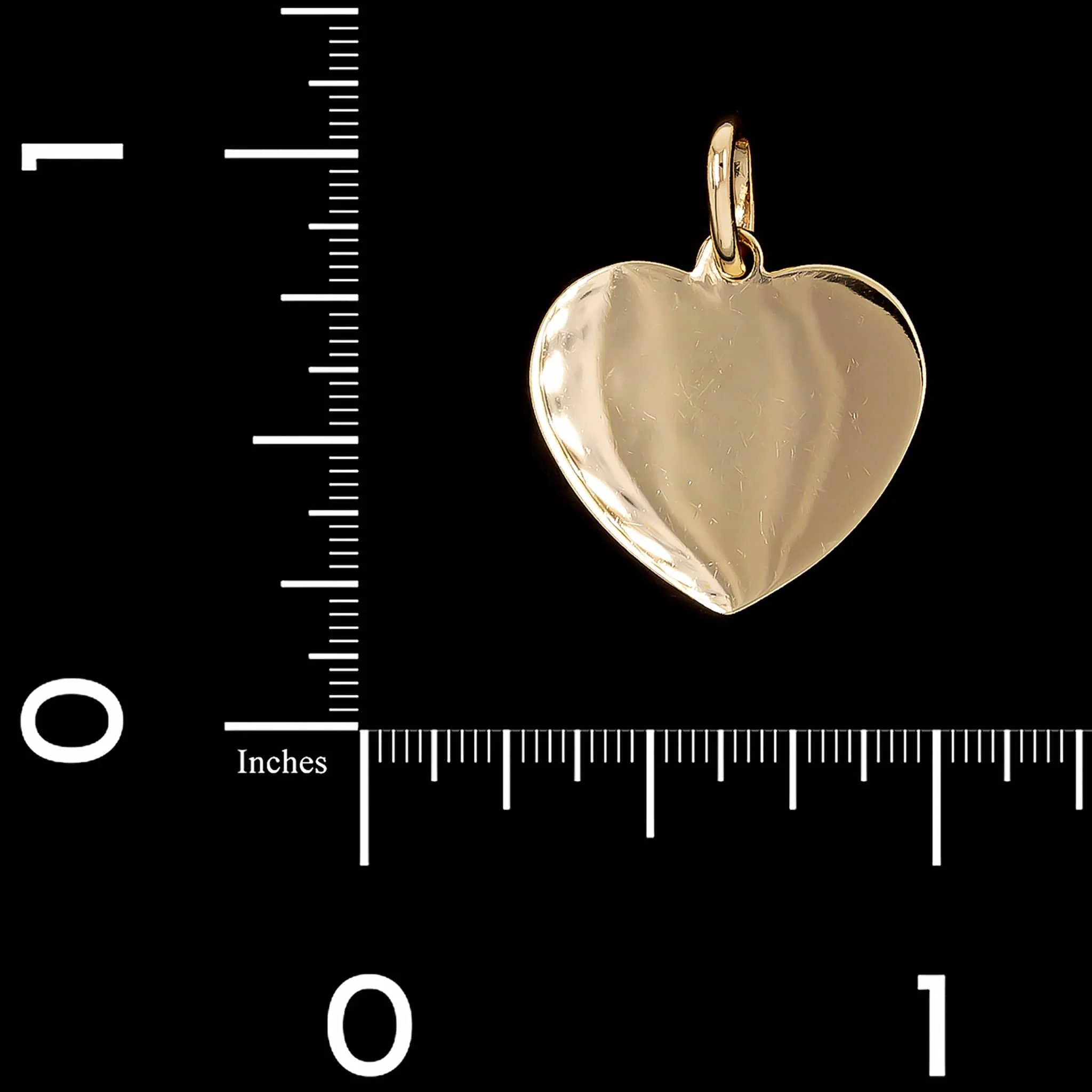 18K Yellow Gold Estate Heart Charm - Image 3