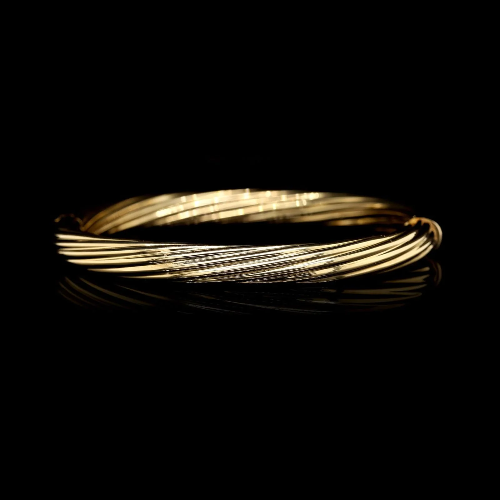 18K Yellow Gold Estate Hinged Bangle