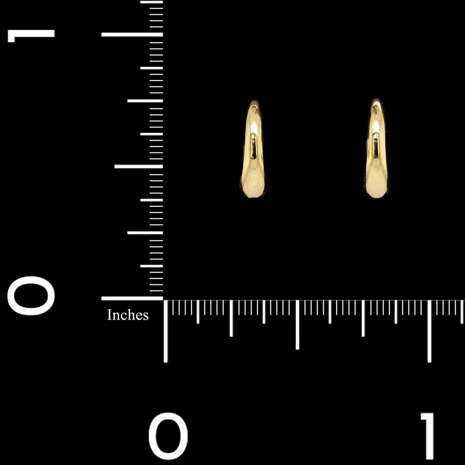 18K Yellow Gold Estate Hoop Earrings - Image 2