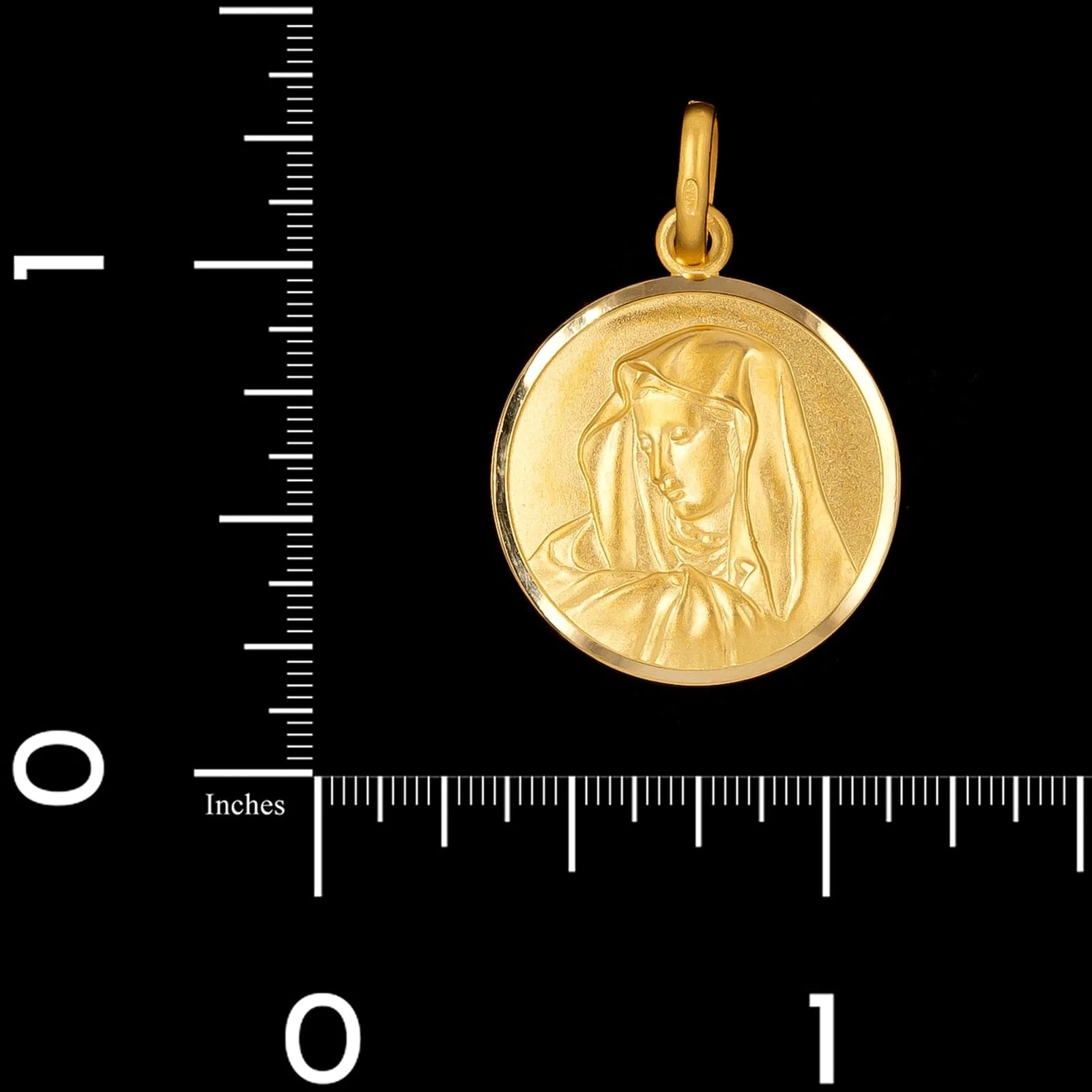 18K Yellow Gold Estate Madonna Medal - Image 3