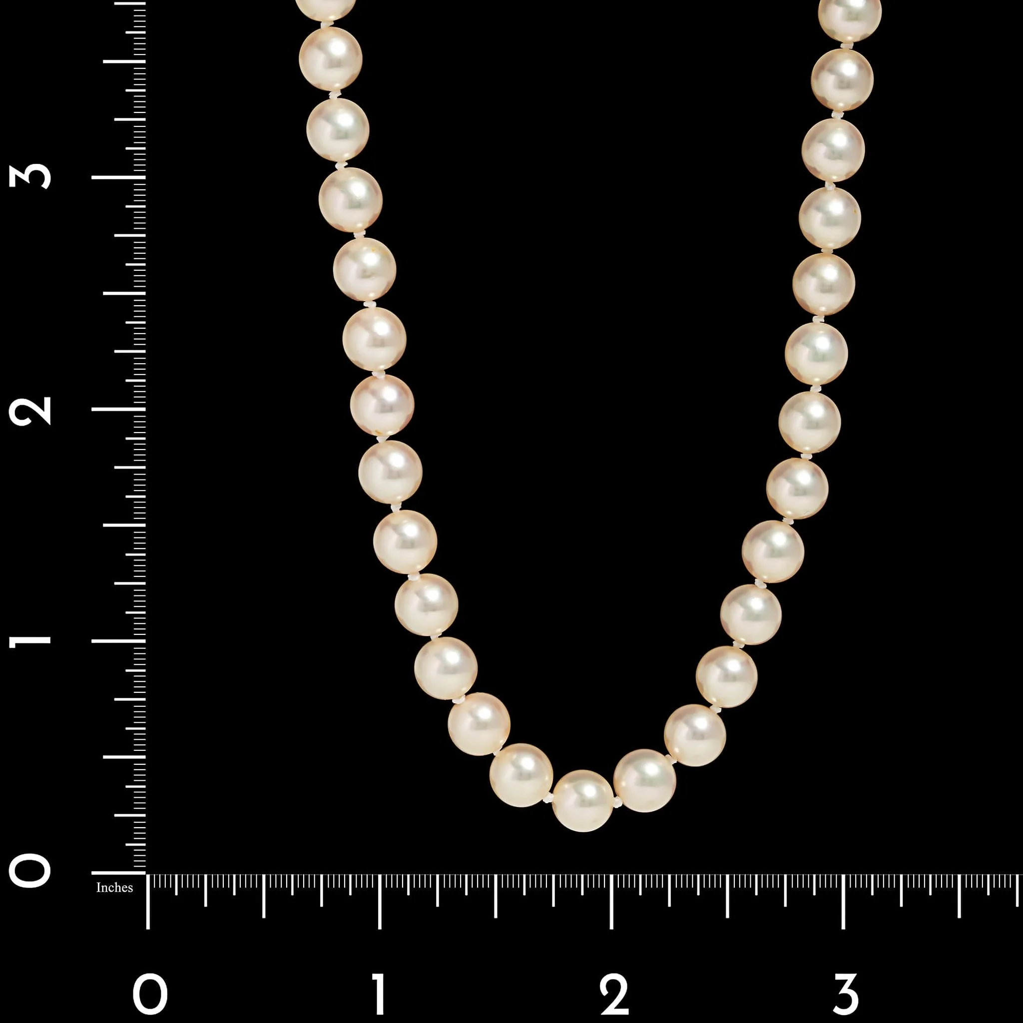 18K Yellow Gold Estate Mikimoto Akoya Cultured Pearl Necklace - Image 4