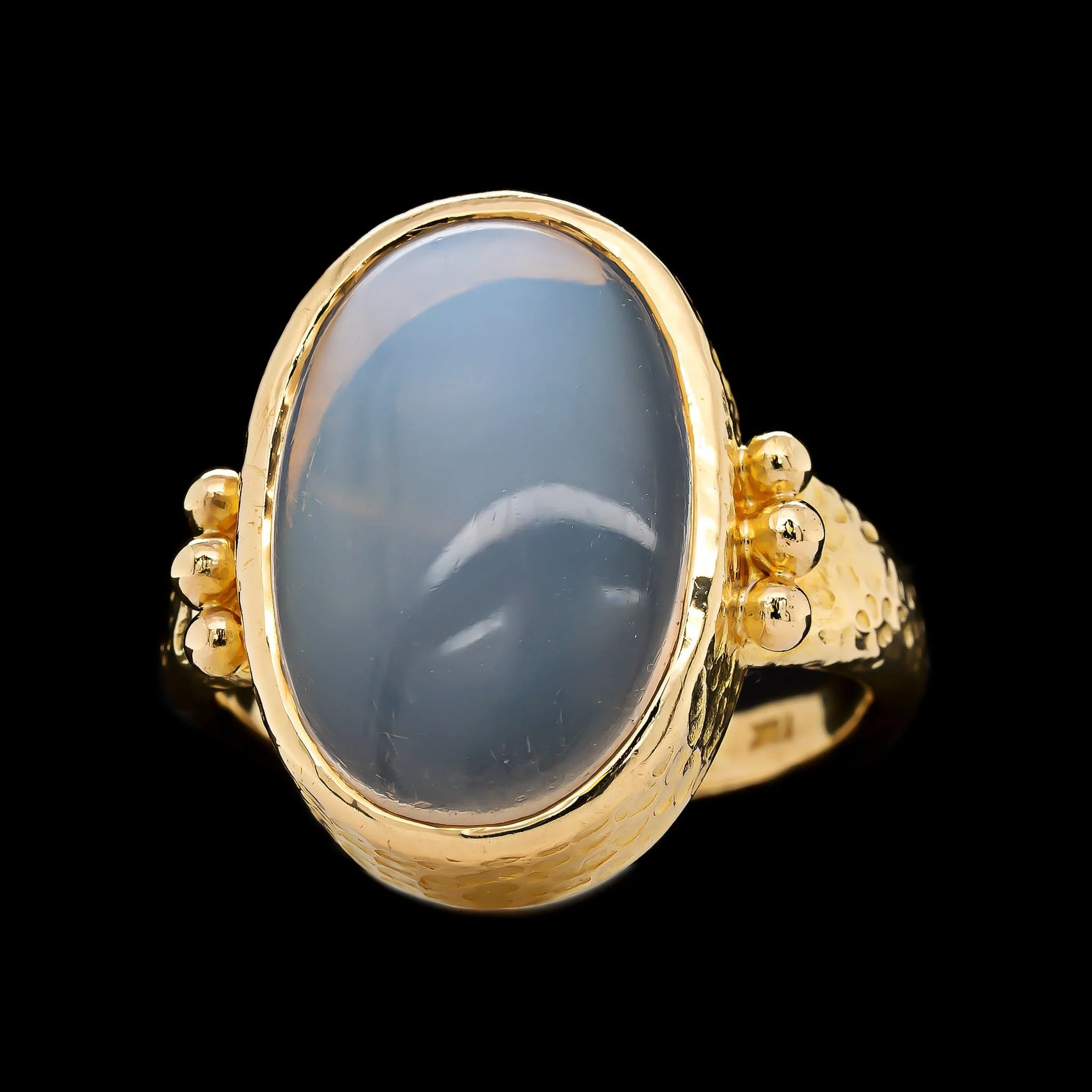 18K Yellow Gold Estate Moonstone Ring